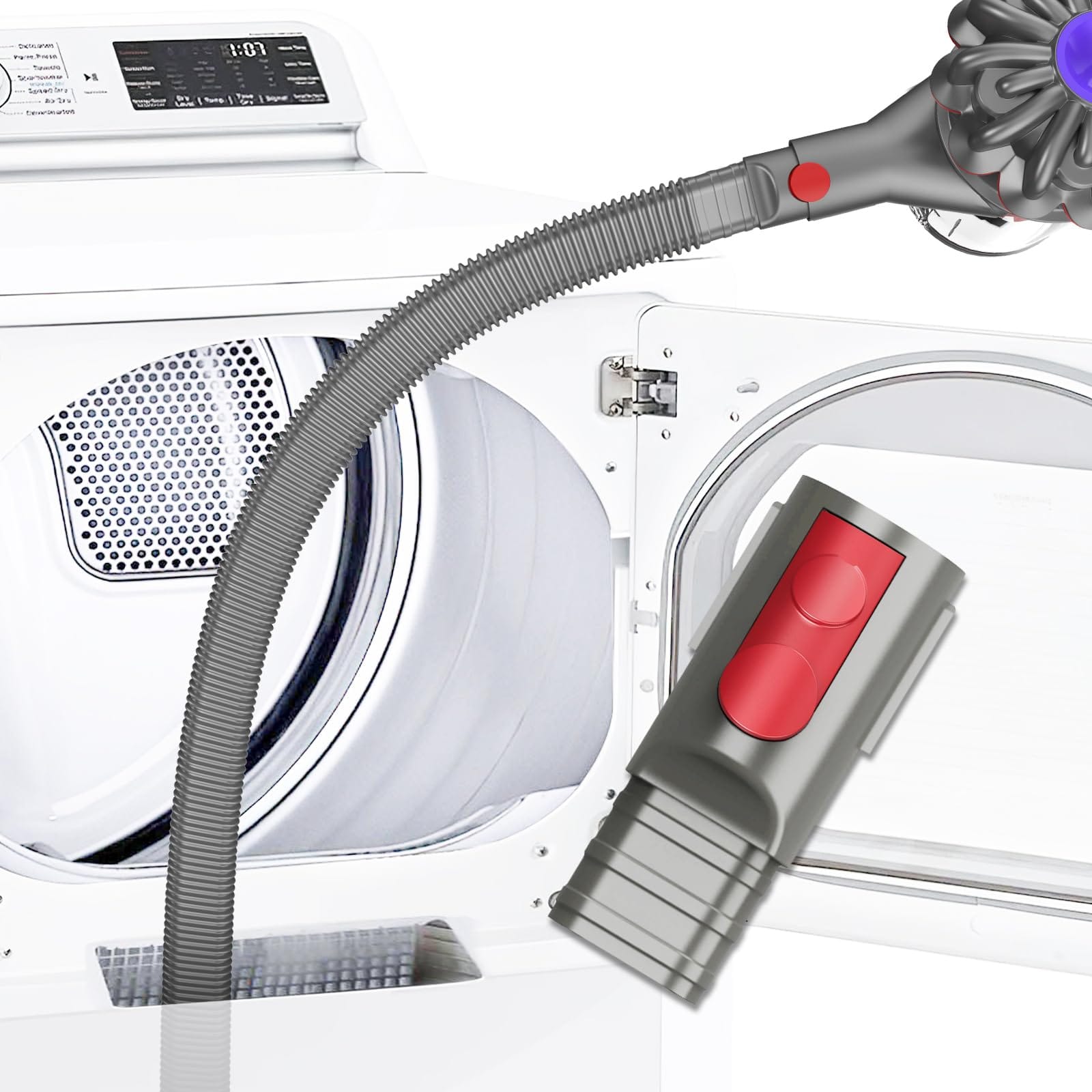 Sealegend Dryer Vent Cleaner Kit for Dyson V7 V8 V10 V11 V12 V15 Cordless Stick Vacuum, Removes Deep Lint