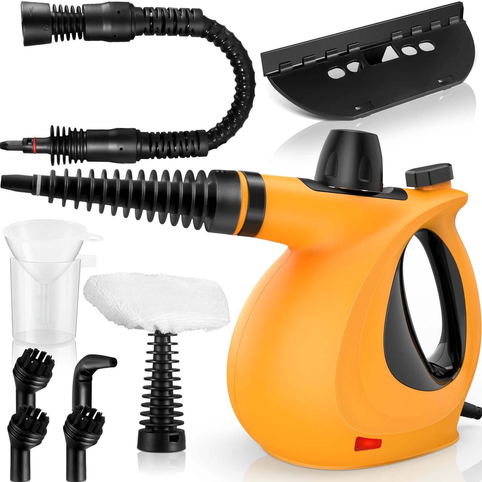 Multi-Surface Handheld Steam Cleaner with 11 Accessories - Chemical-Free Home Steamer for Floor, Tile, Windows, Couch, Grout