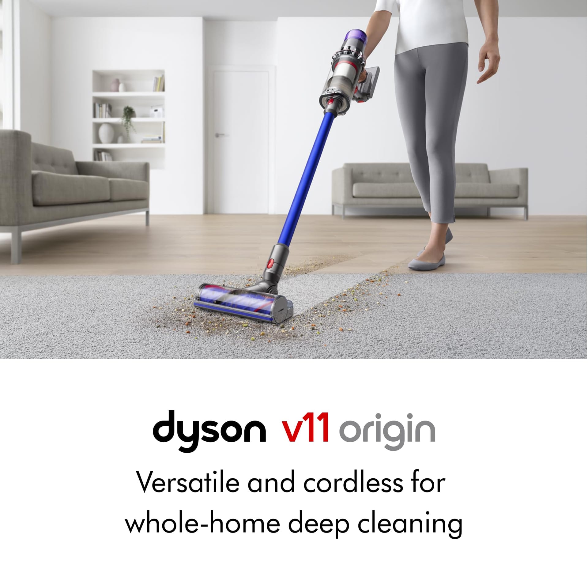 Dyson V11 Origin Cordless Vacuum Cleaner for Pet Hair, Nickel/Blue - Review Image 2