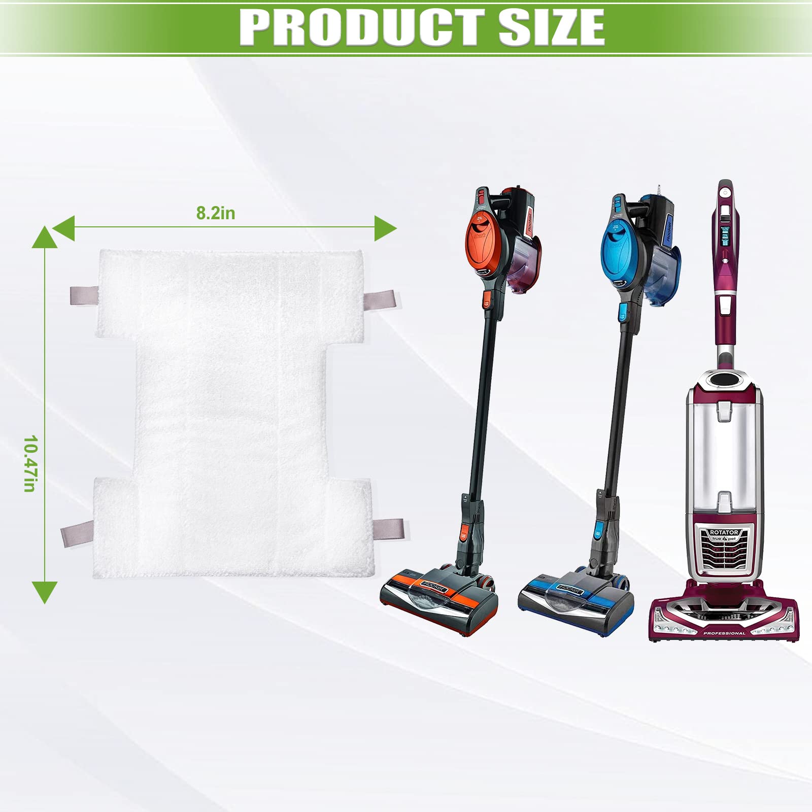 Washable Microfiber Cleaning Pad 4-Pack for Shark Dust-Away, Rotator, Navigator Lift-Away Pro Vacuum - Part # P200W - Review Image 3
