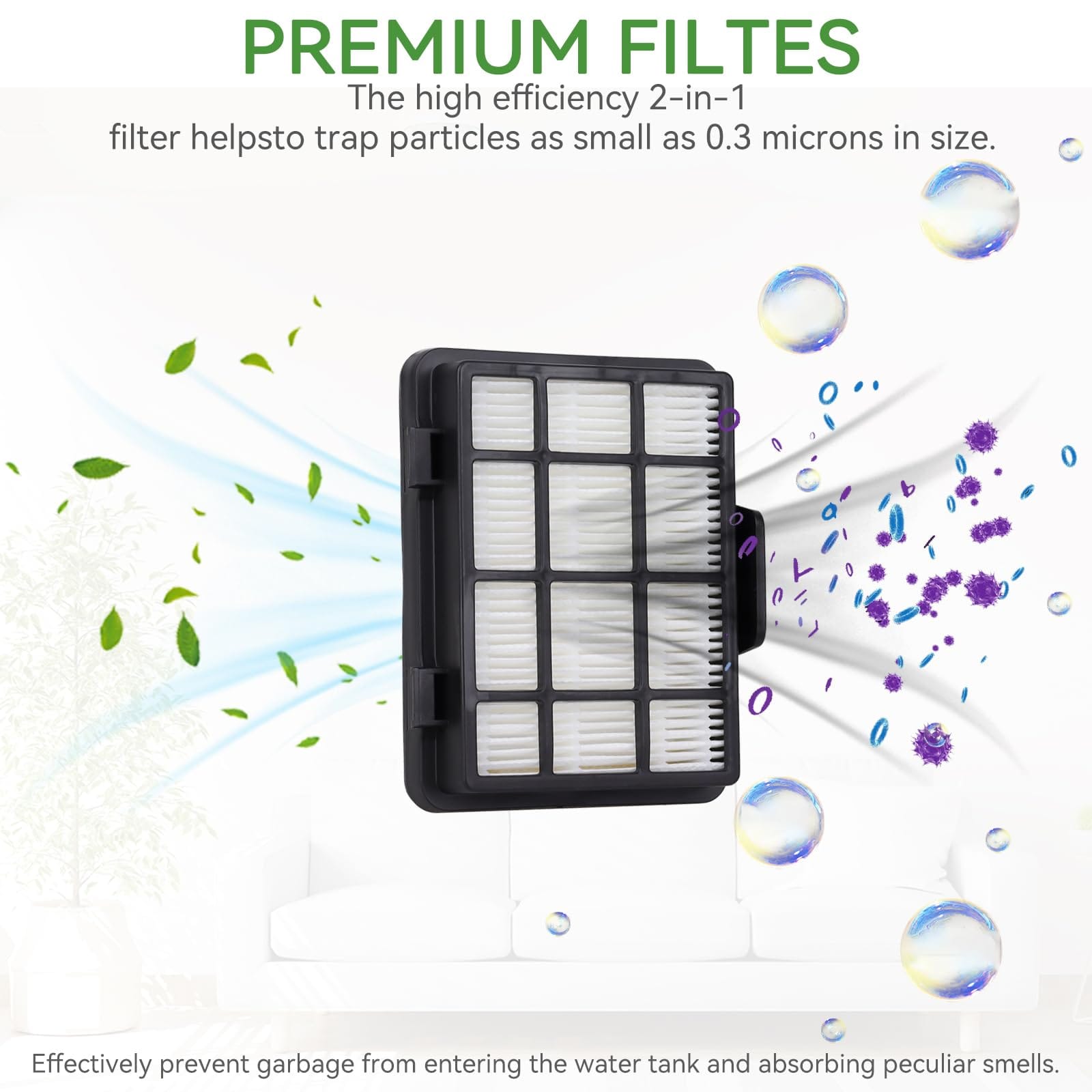 2-Pack Replacement HEPA Filters Compatible with Eureka NEN180/ NEN186BL Bagless Canister Vacuum Cleaner - Review Image 4