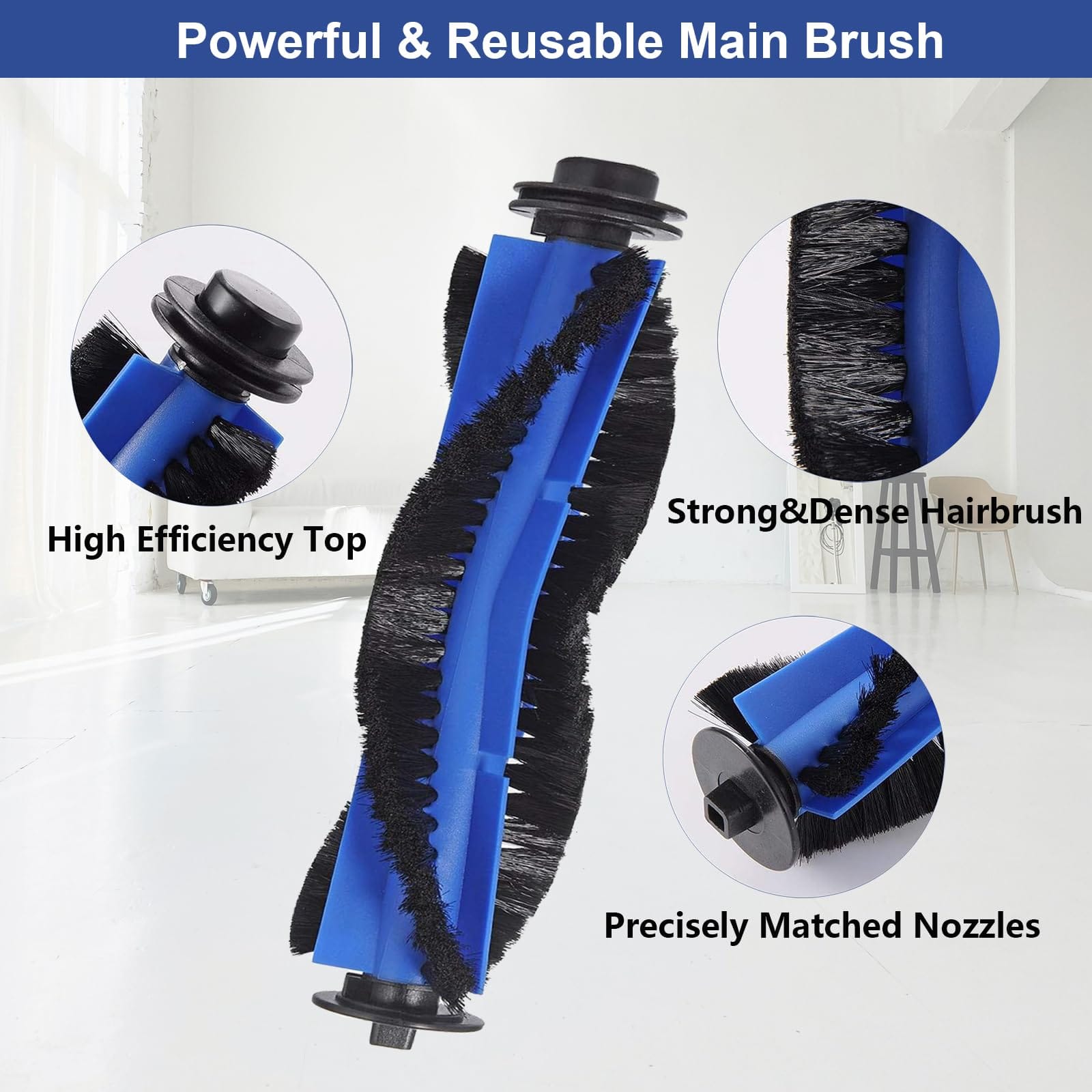 Compatible Replacement Accessories Kit for Eufy Robovac 11S Max, 15C Max, 30C Max, G30 Edge, G10 Hybrid - Includes Main Brush, Side Brushes, Filters - Review Image 5