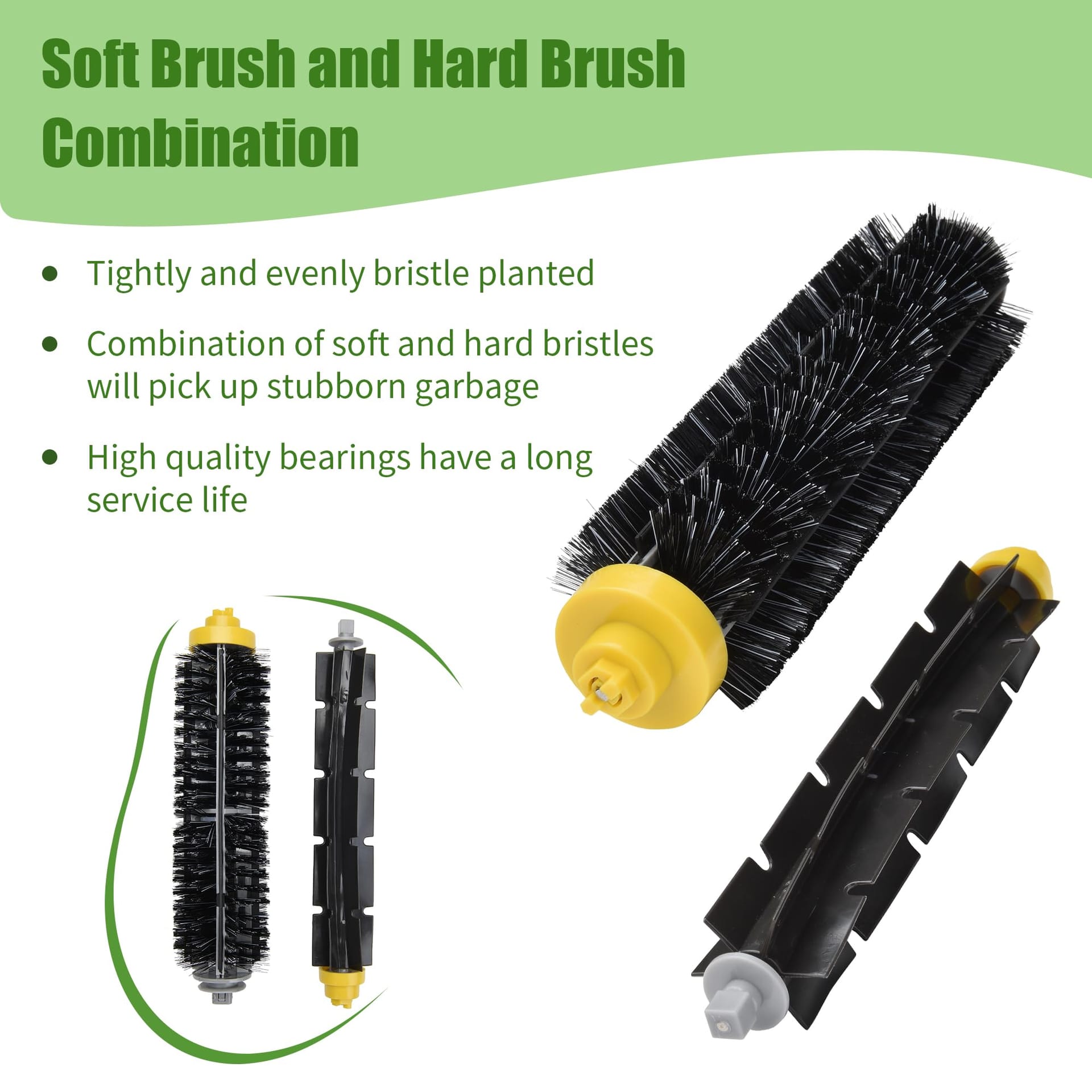 Replacement Accessories Kit for iRobot Roomba 600 & 500 Series Vacuum Cleaners - Filters, Side Brushes, and Bristle/Flexible Beater Brushes - Review Image 2