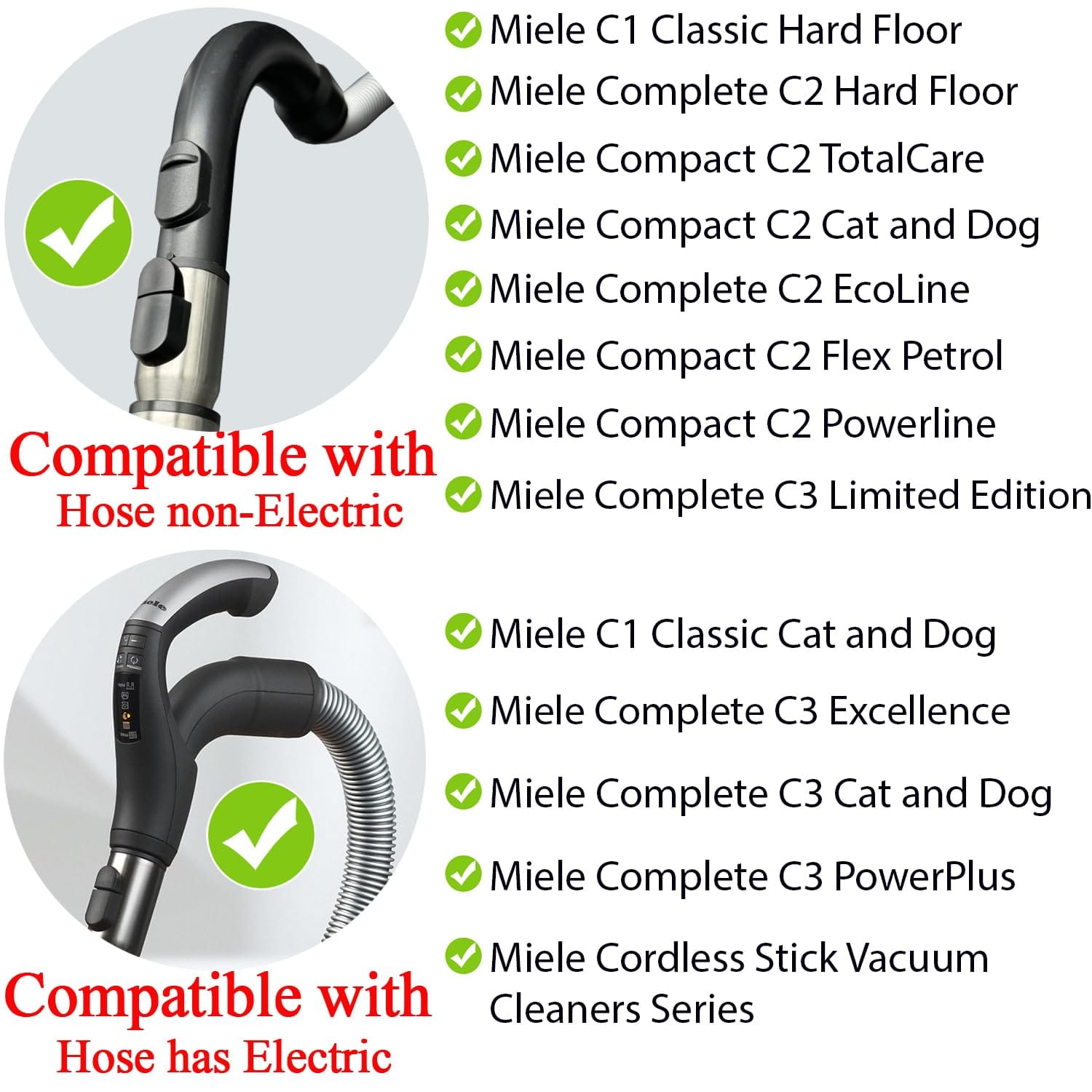 Miele Vacuum Cleaner Attachment Kit with 1-1/4'' Hose Adapter - Compatible with Miele C1 C2 C3 Models - Review Image 3
