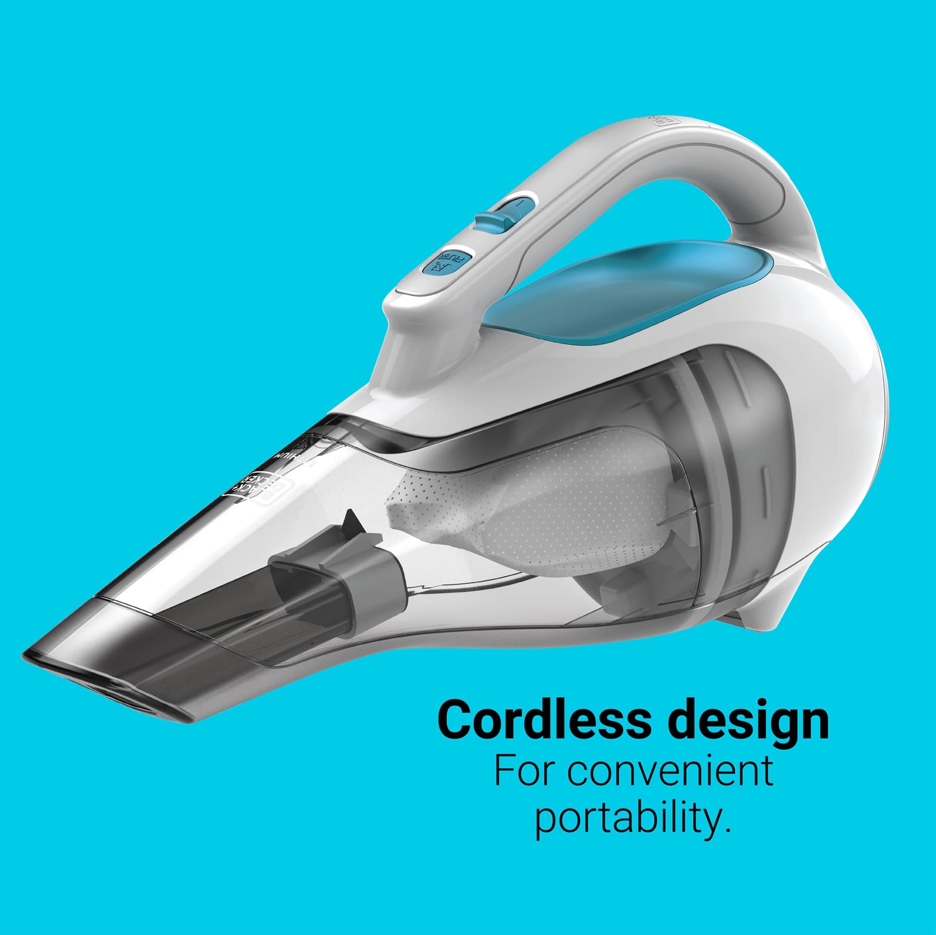 Black+Decker Dustbuster Cordless Handheld Vacuum - Lightweight Flexi Blue/Grey/White (Hhvi315Jo42) - Review Image 5