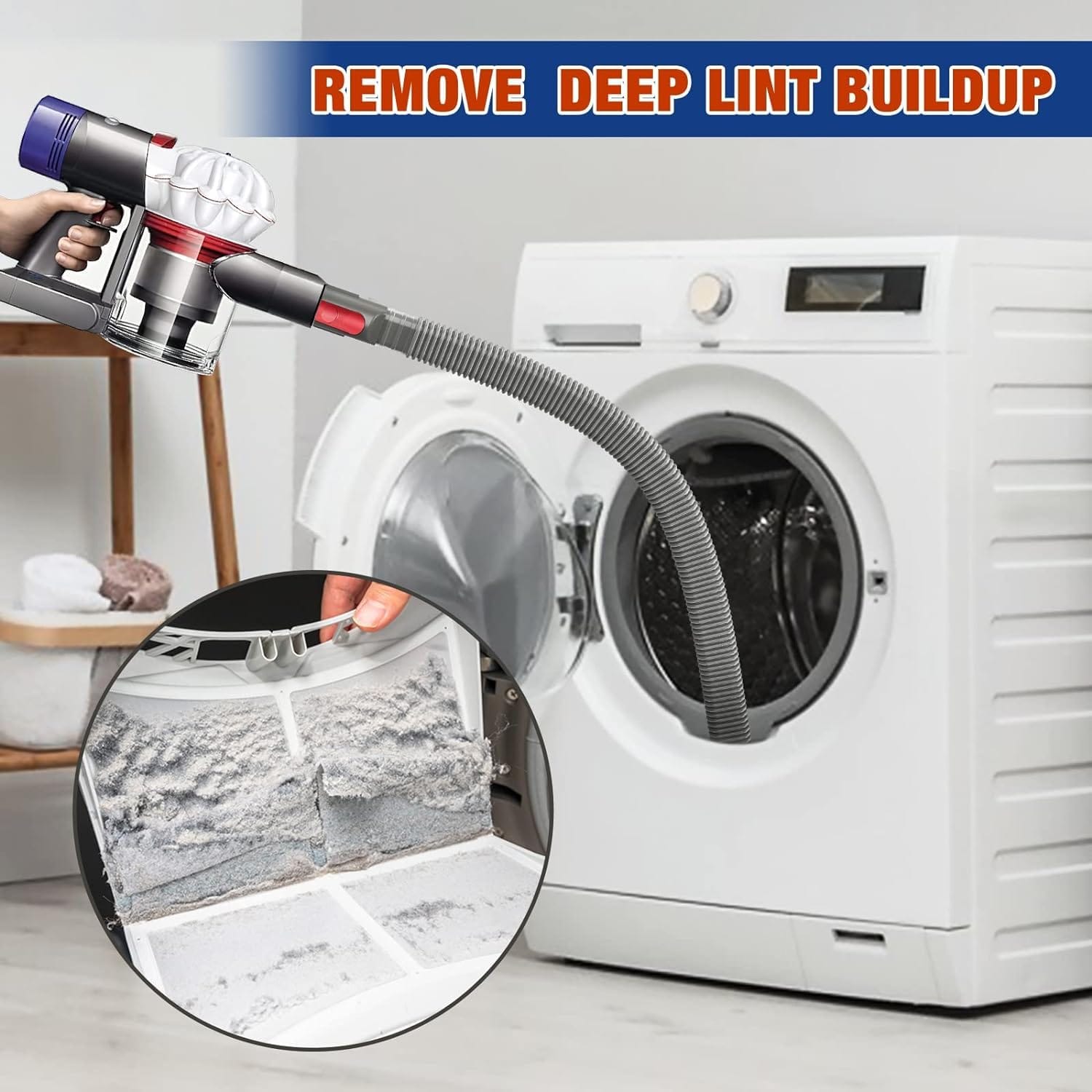 Sealegend Dryer Vent Cleaner Kit for Dyson V7 V8 V10 V11 V12 V15 Cordless Stick Vacuum, Removes Deep Lint - Review Image 4