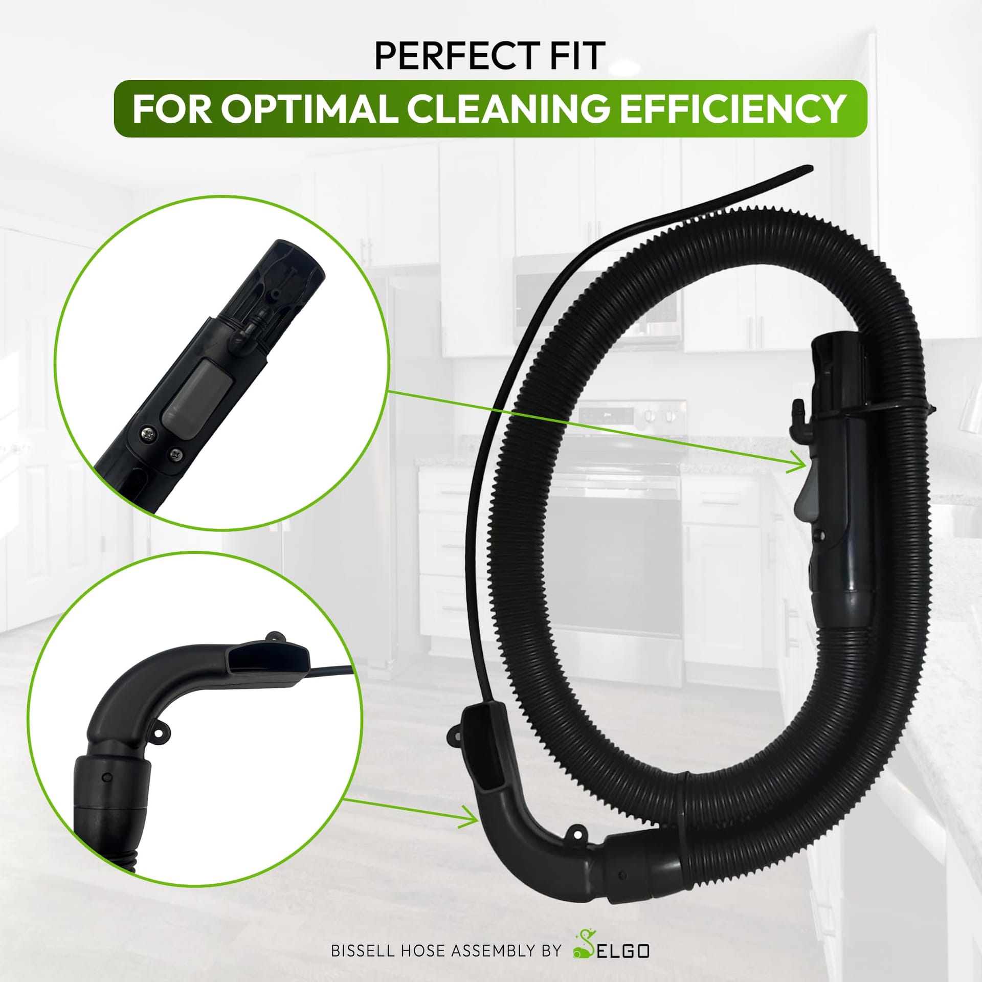 (2024 Upgrade) Flexible Replacement Vacuum Hose for Bissell Little Green & SpotClean Carpet Cleaner | Part #1606127 - Review Image 2