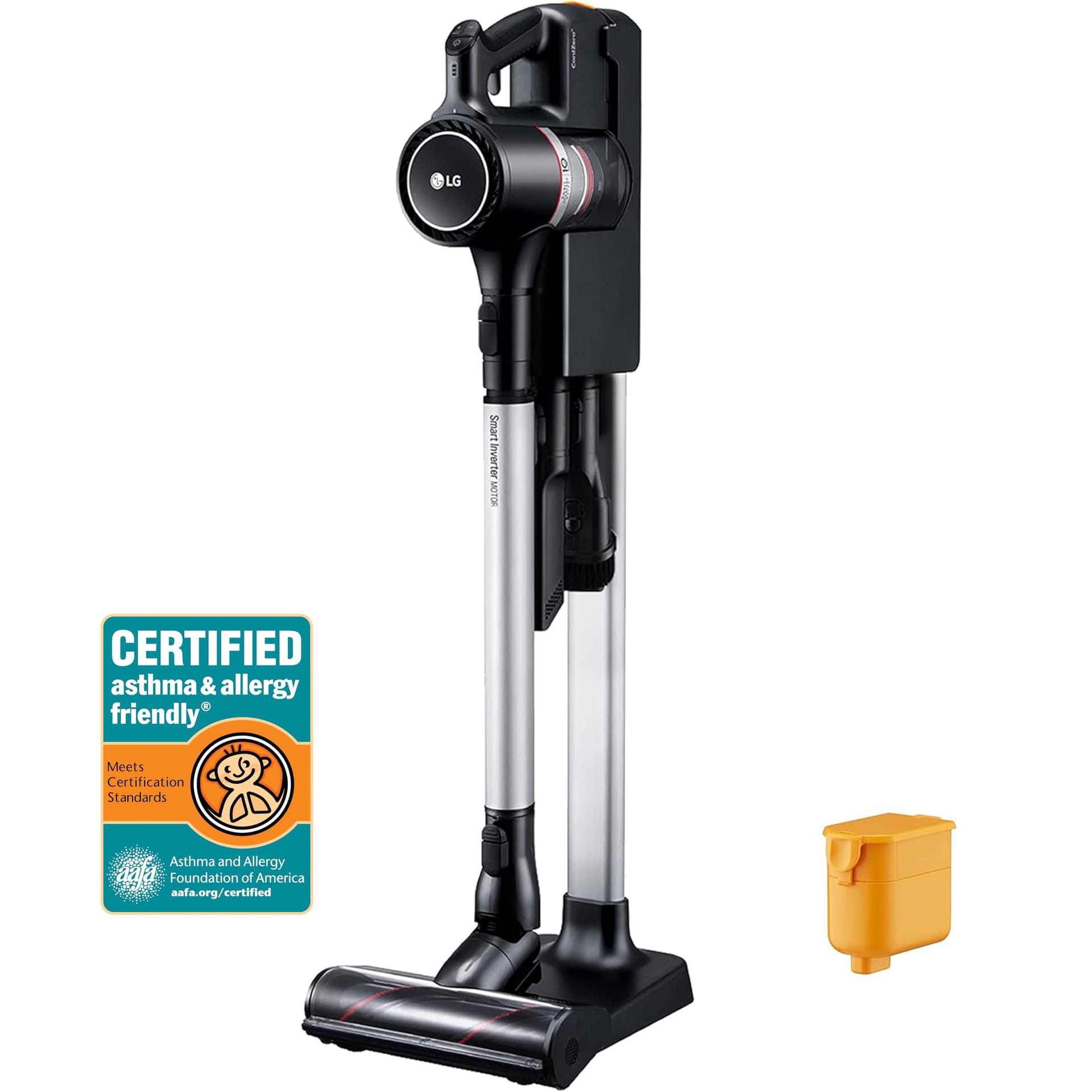 LG CordZero A913BM Cordless Stick Vacuum Cleaner with 10 Year Motor Warranty – Lightweight, Powerful Floor Cleaning for Carpet, Hardwood, Pet Hair, Portable Charging Stand w/ Tool Storage
