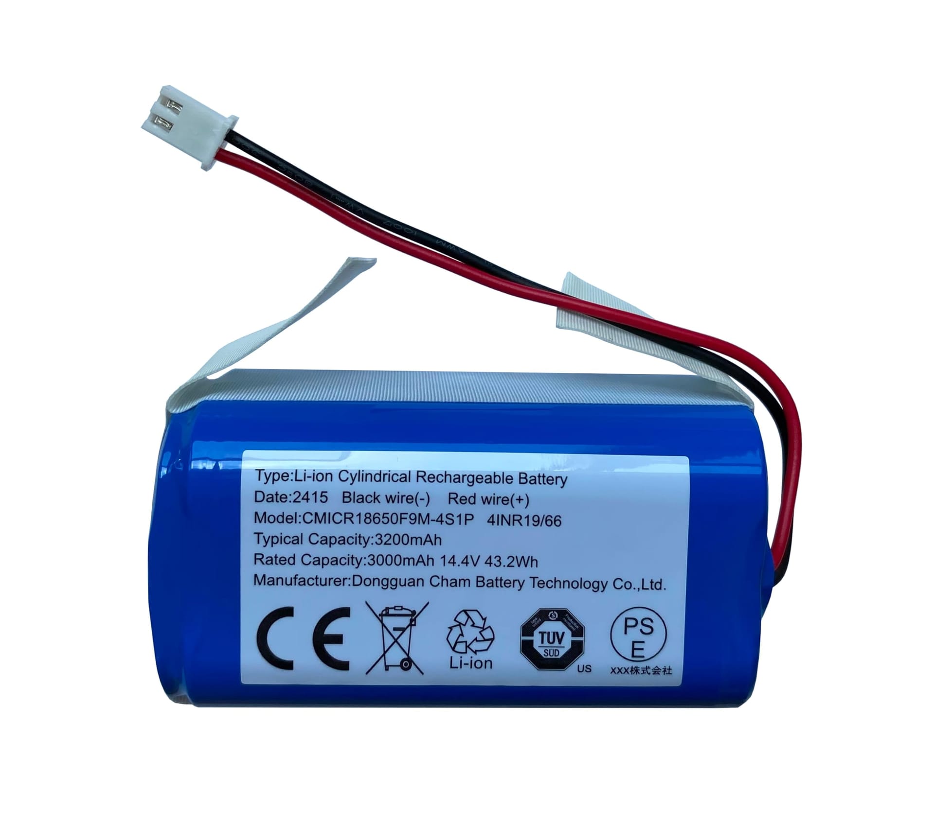 High Capacity Replacement Shark RVBAT850 Battery for Shark Ion Vacuum Cleaners 3200mAh 14.4V/14.8V