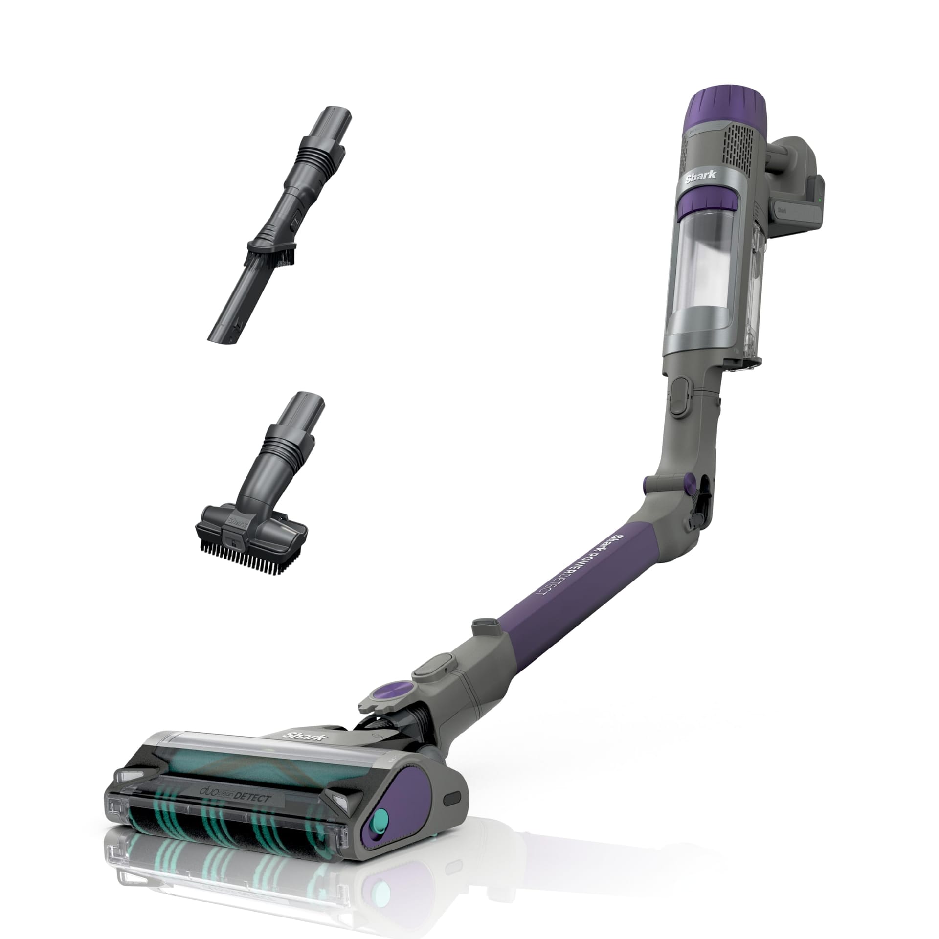 Shark Cordless Vacuum Cleaner With HEPA Filter, PowerDetect Clean & Empty, Powerful Suction, Lightweight Stick Vacuum for Pet Hair, Carpets & Hard Floor - Grey/Purple IP1251