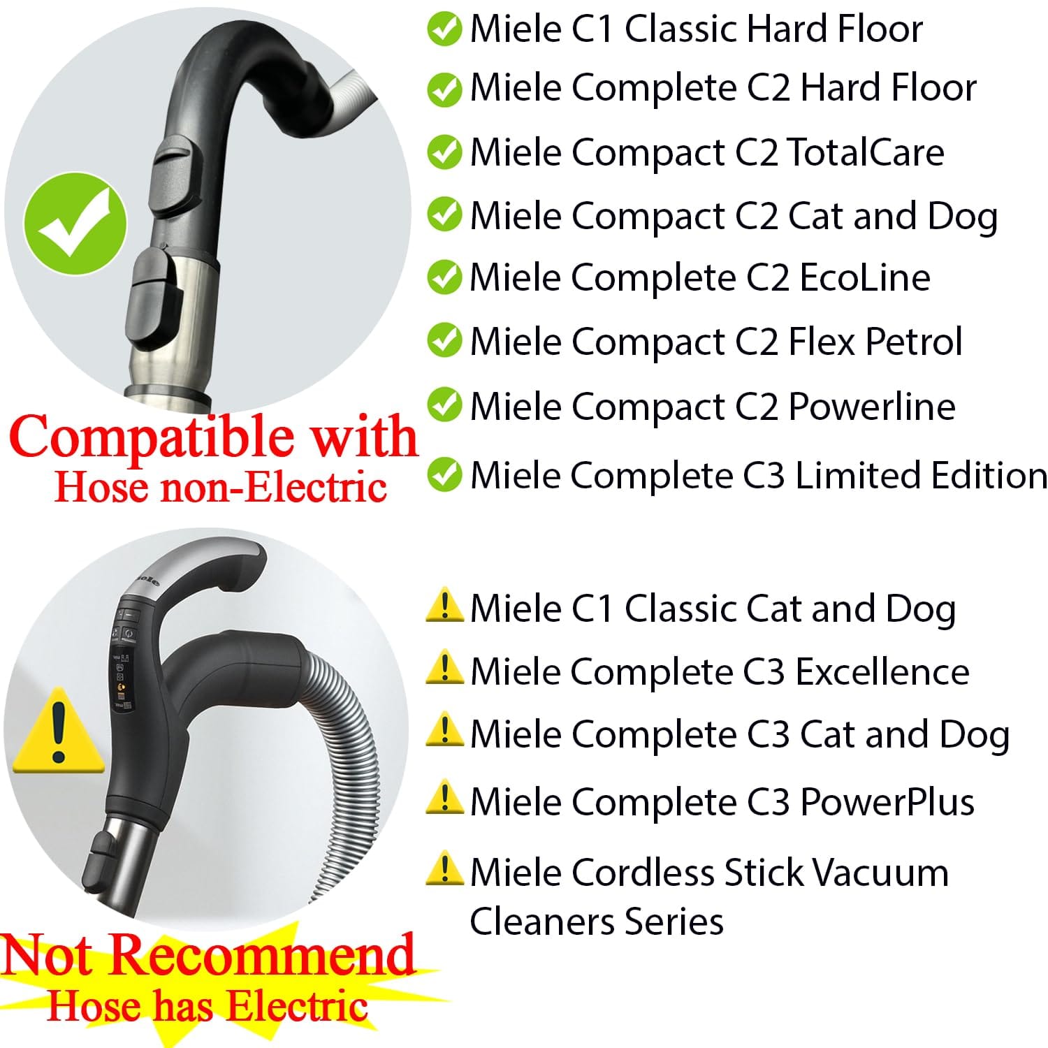 Stainless Steel Vacuum Extension Wand for Miele C1 C2 C3 and 1 3/8 Inch Accessories - 35mm Replacement Tube, Extends Up to 41.7" - Review Image 4