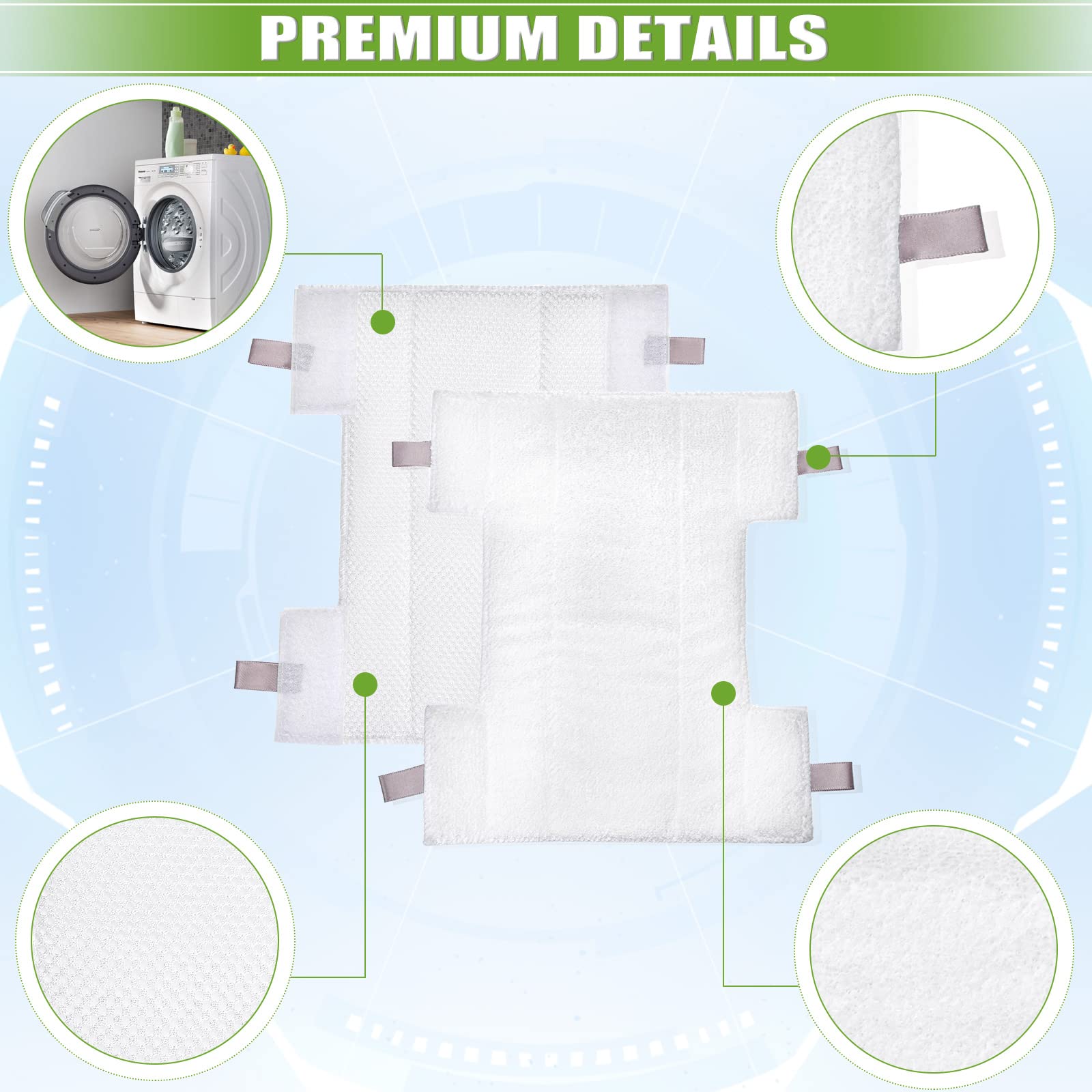 Washable Microfiber Cleaning Pad 4-Pack for Shark Dust-Away, Rotator, Navigator Lift-Away Pro Vacuum - Part # P200W - Review Image 5