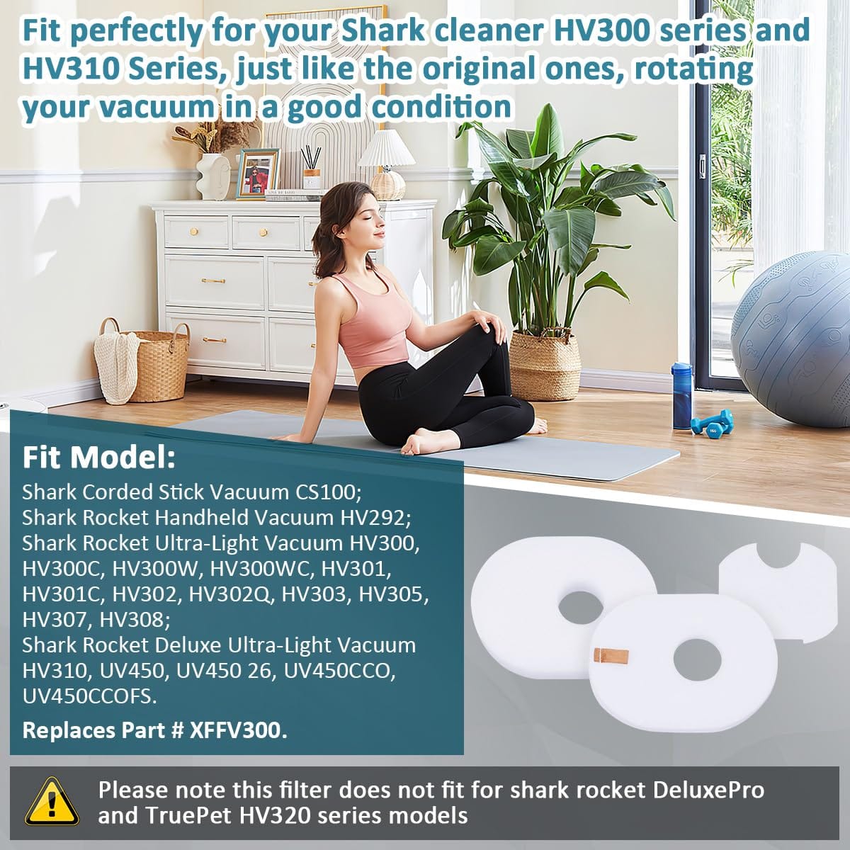 2-pack Shark Rocket Vacuum Filter Set XFFV300 Replacement Kit - Review Image 4
