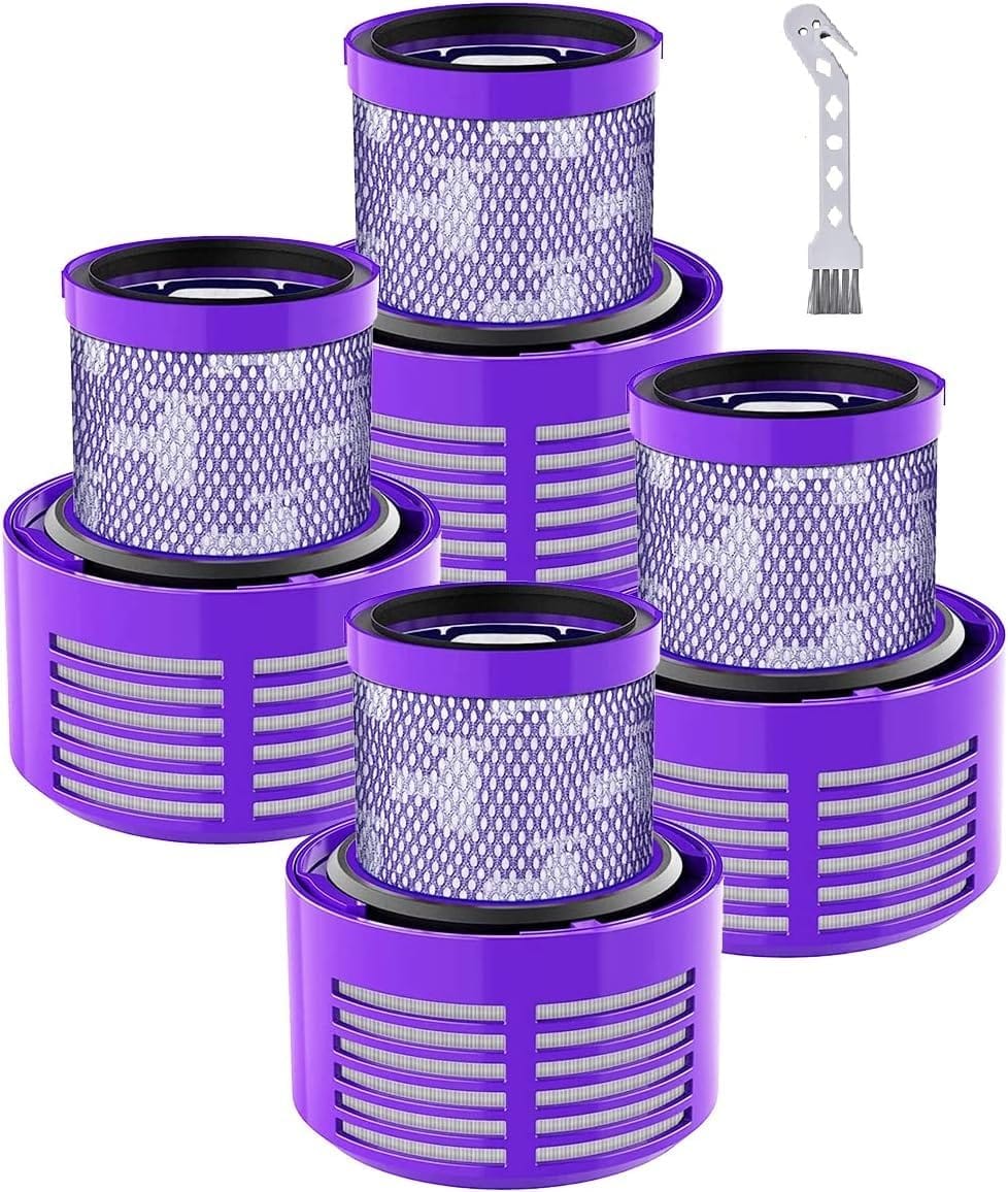 Washable and Reusable 4-Pack HEPA Replacement V10 Filters for Dyson Cyclone V10 Series