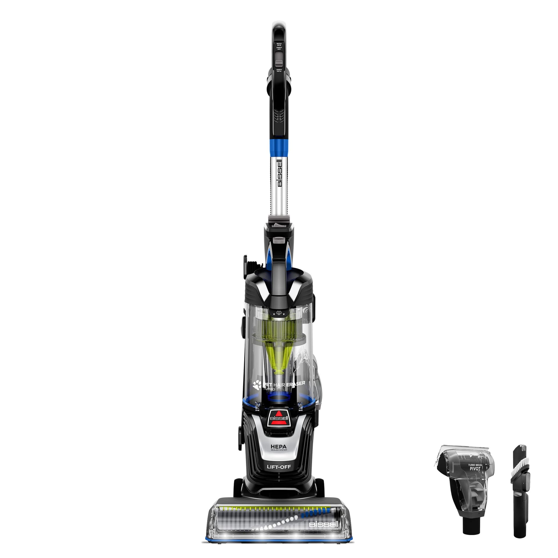 Bissell Pet Hair Eraser Turbo Lift-Off Vacuum with Self-Cleaning Brush Roll & Hepa Filtration