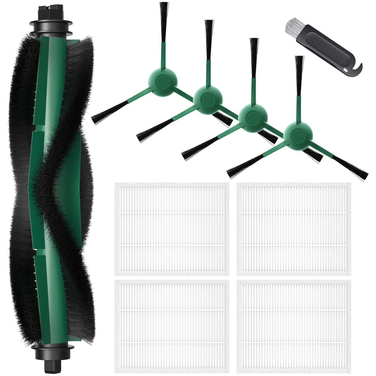 Replacement Parts Bundle Compatible with iRobot Roomba Essential Series Q011, Y0110, Q0120, Y0140 (10 Pack)
