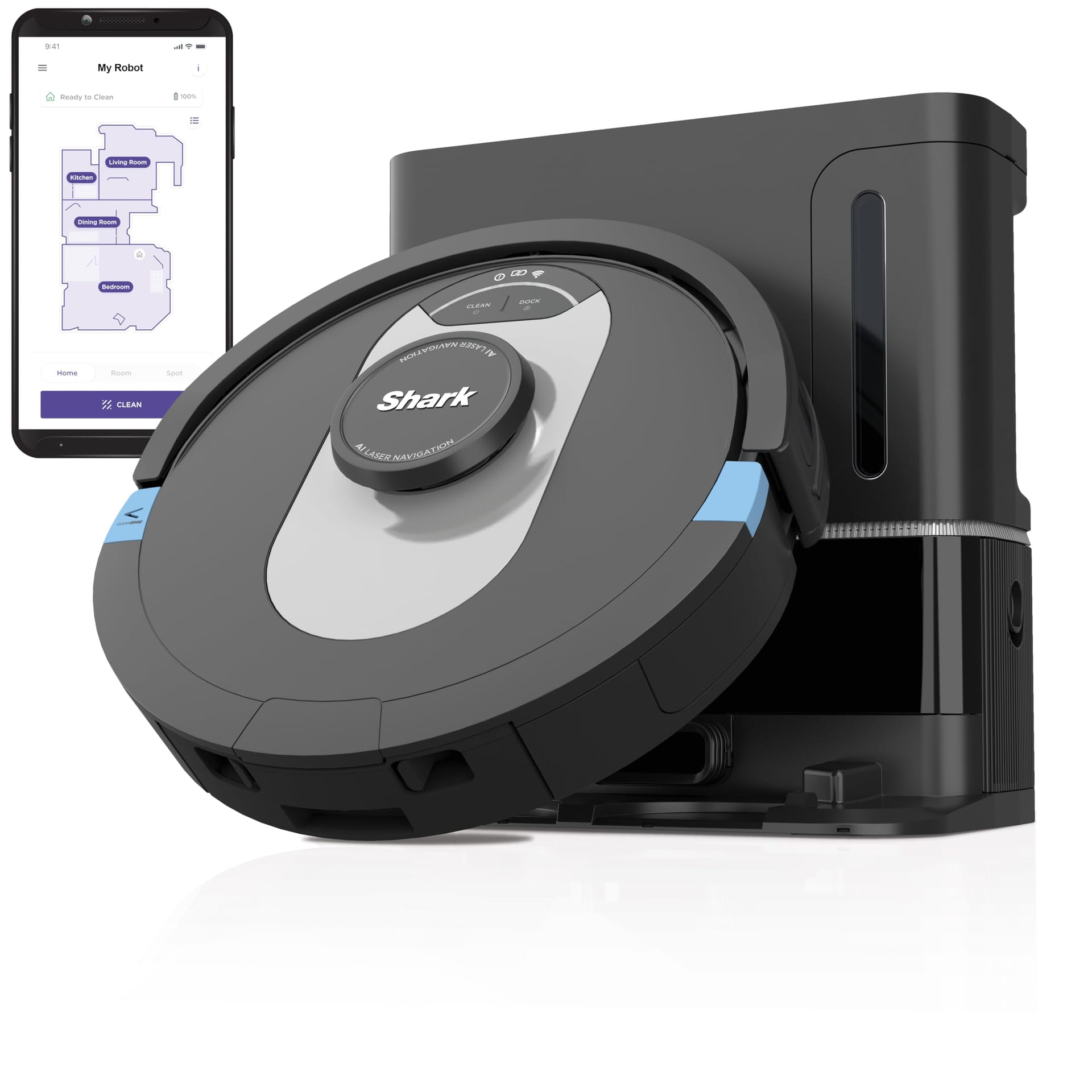 Shark RV2502AE AI Ultra Robot Self-Empty Vacuum in Black