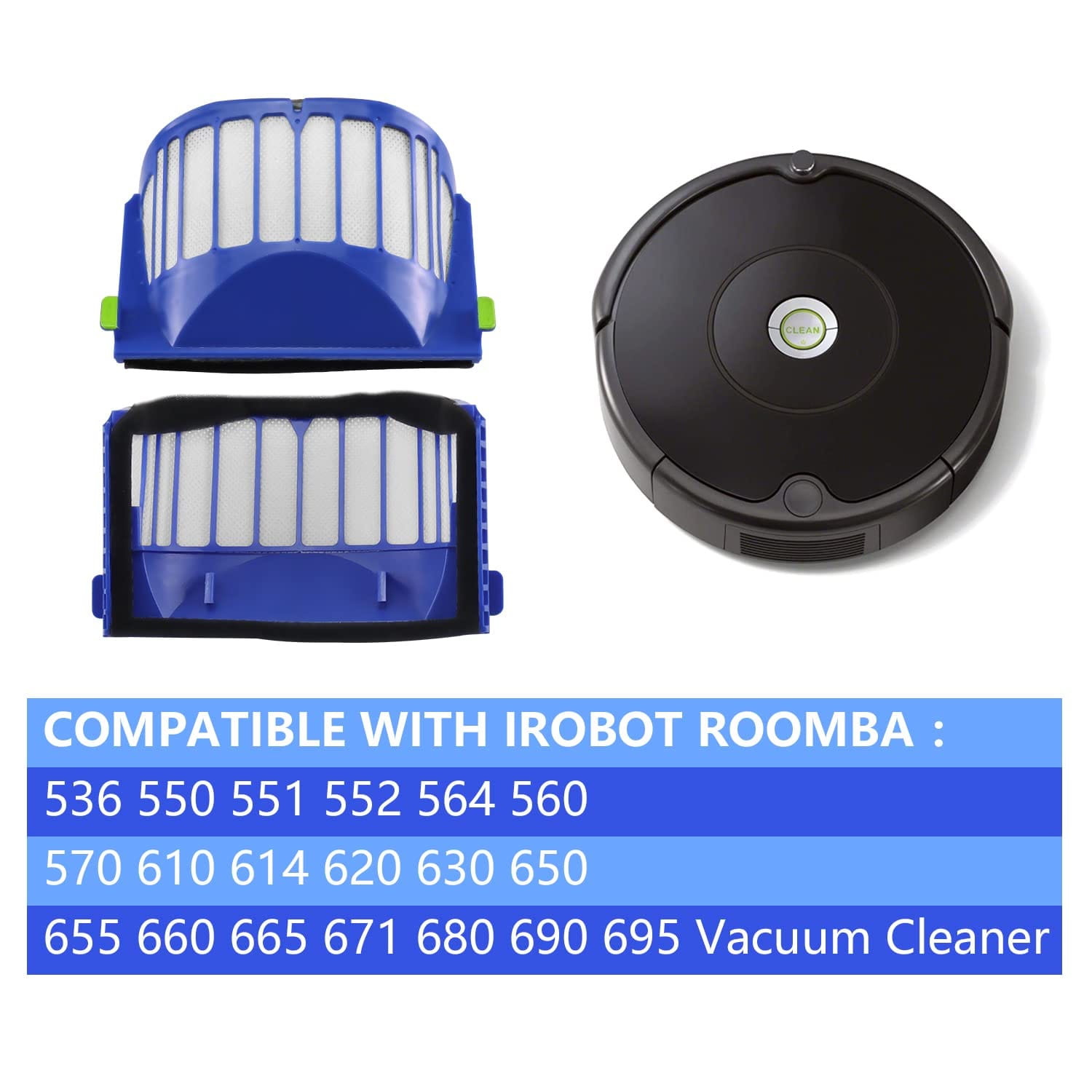 Premium Aero Vac Filter Replacement Parts for iRobot Roomba 500 & 600 Series - Pack of 10 - Review Image 3