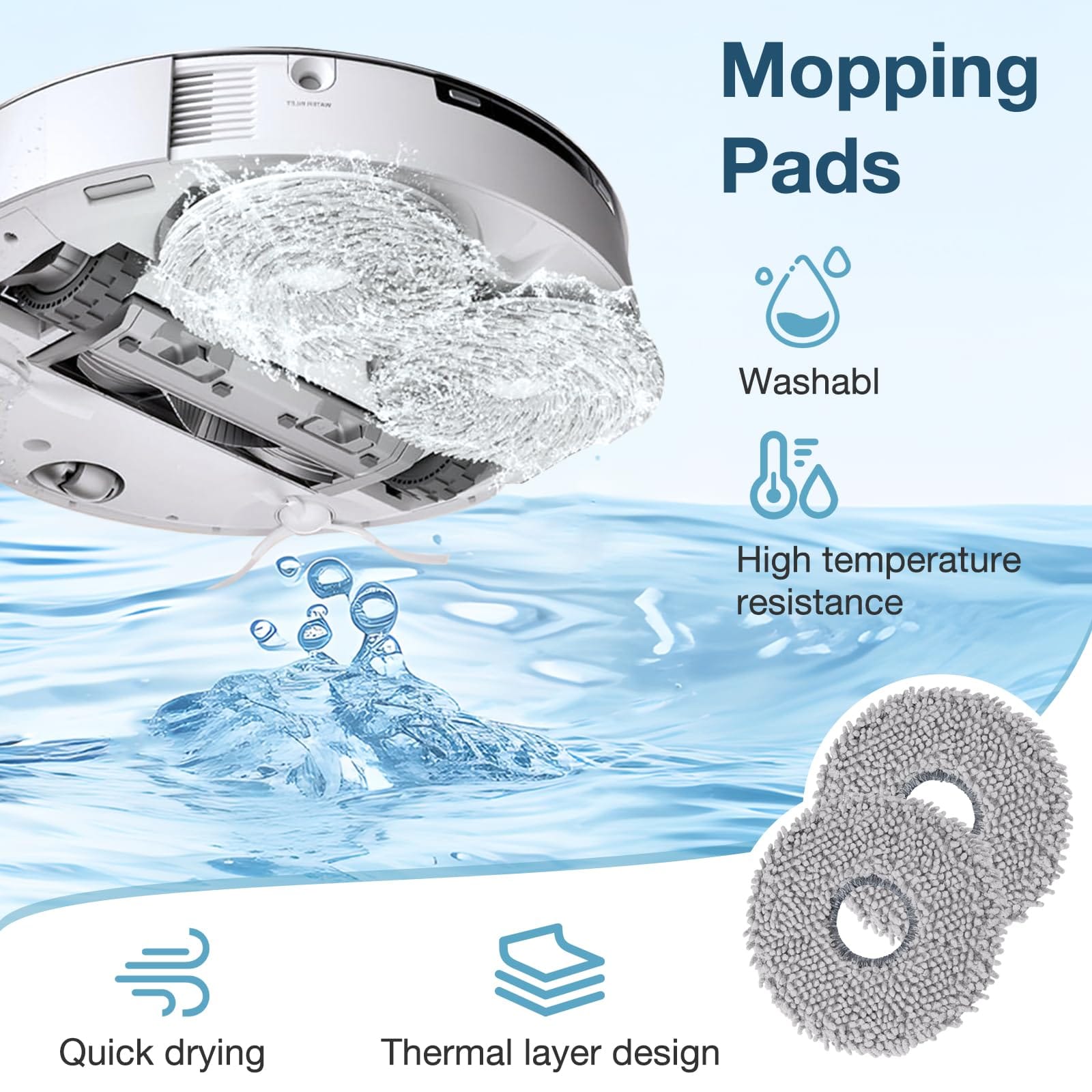 Replacement Parts for Ecovacs T20 Omni/Max/Pro - Vacuum Cleaner Accessories Kit with Main Brush, Hepa Filters, Mop Pads, Vacuum Bags, Side Brushes - Review Image 5
