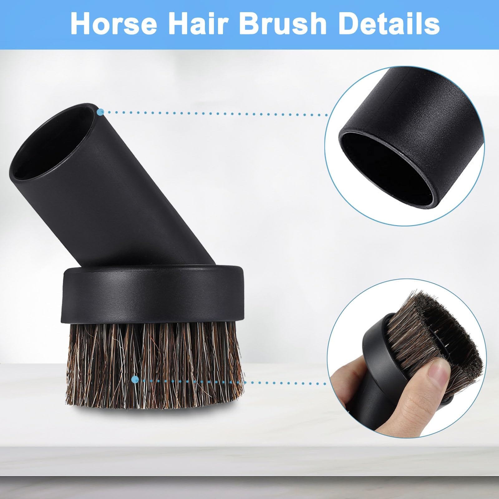 Cordless Stick Vacuum Accessories Compatible with Shark IX141, IX363Ht, IX361H, IX462H, IX483H, and More - 1.25" Horse Hair Brush Attachment & Crevice Tool Adapter - Review Image 3