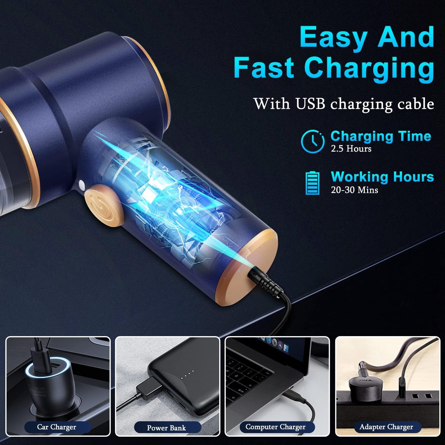 Powerful 2-in-1 Handheld Car Vacuum Cleaner and Air Duster with LED Light - Review Image 4