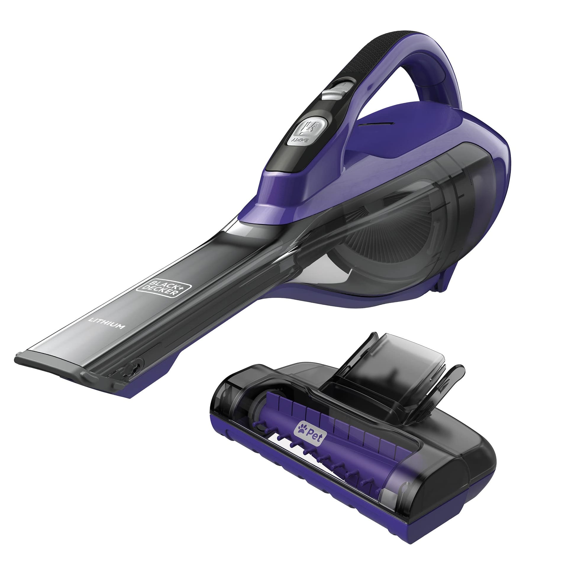Black+Decker Dustbuster Furbuster Advancedclean Cordless Pet Handheld Vacuum - Powerful Suction for Home and Car Cleaning (HLVA325JP07)