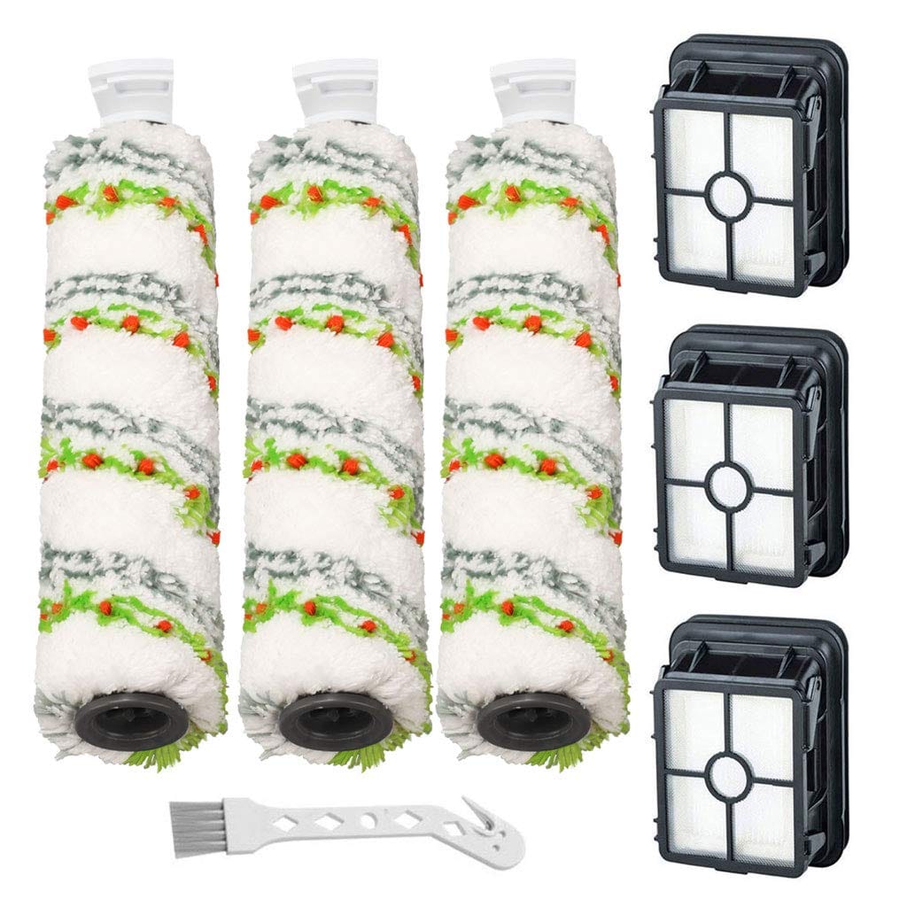 Lemige 3-Pack Multi-Surface Pet Brush Rolls and Vacuum Filters for Bissell Crosswave Cordless Max Series