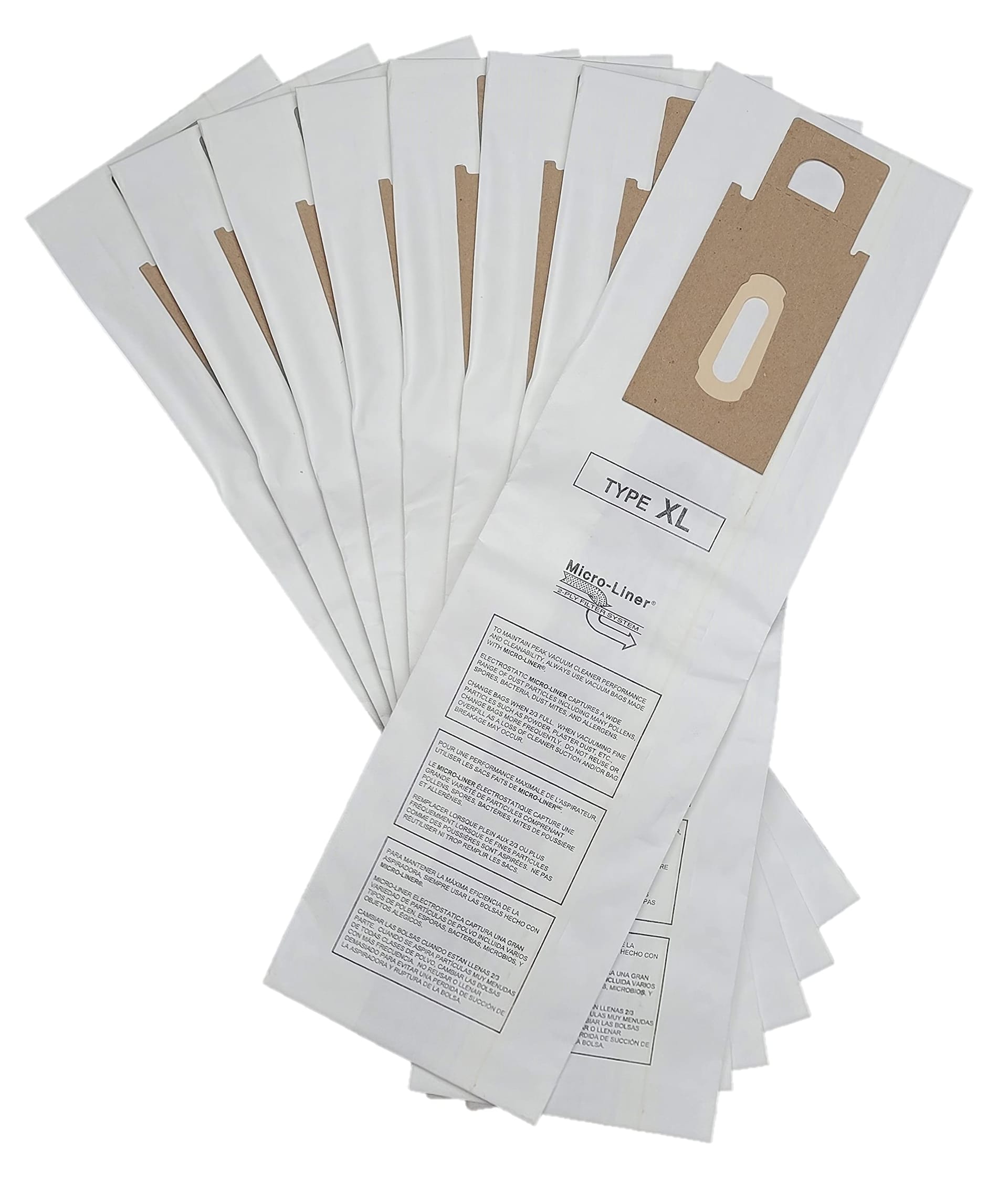 8 Pack Micro Lined Replacement Bags for Oreck Type CC and XL Upright Vacuum Cleaners