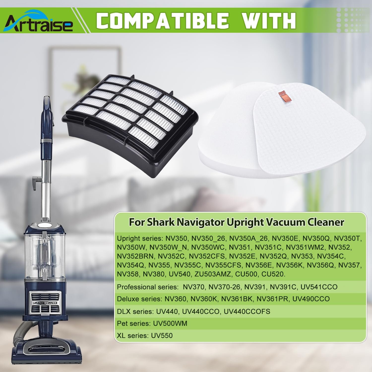 HEPA Filter 3 Pack Filters for Shark Navigator Lift-Away Vacuum - XFF350 XHF350 Compatible - Review Image 2