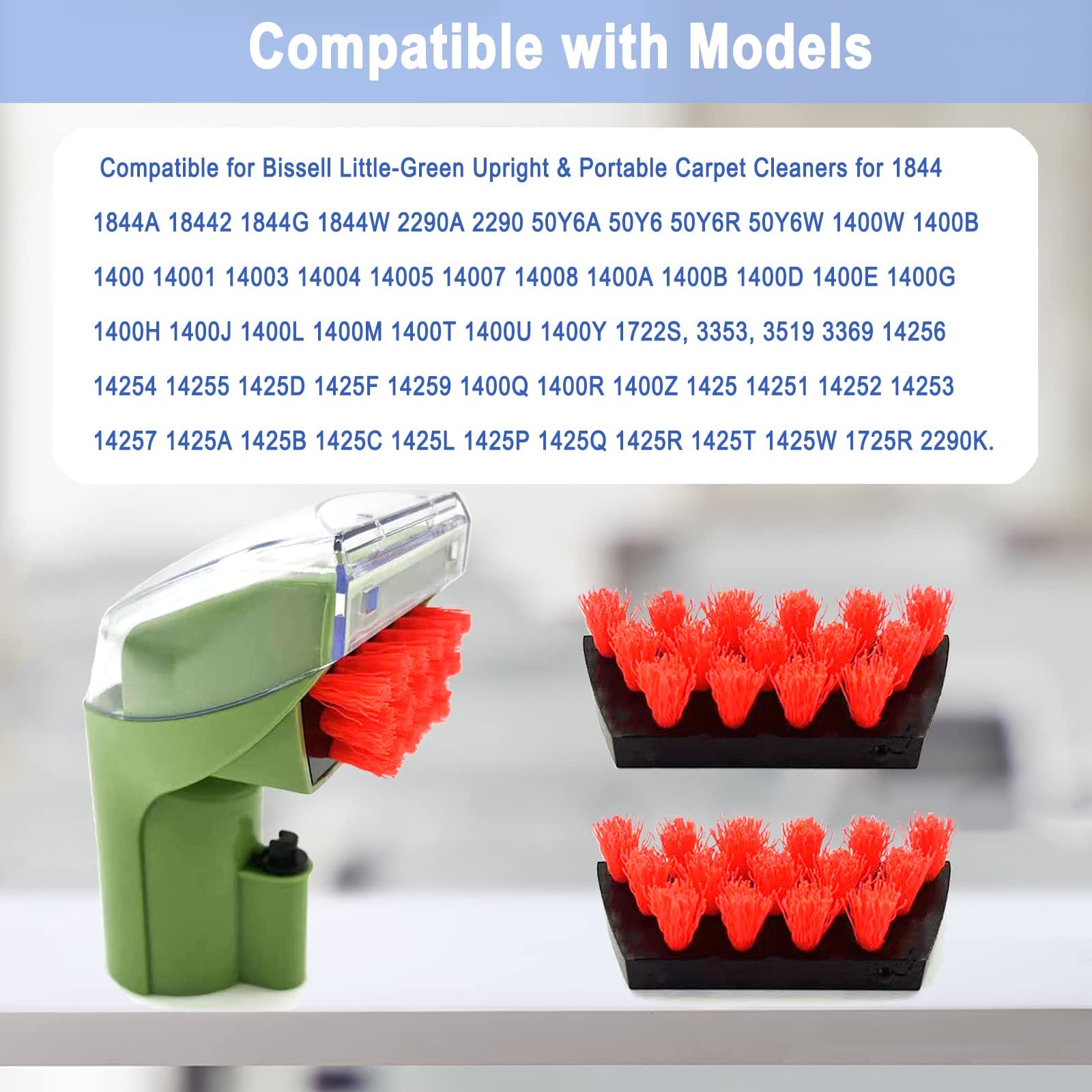 Compatible Replacement Brush Tool for Bissell Little-Green Carpet Cleaners, Green (1 Brush + 2 Replacement Brushes) - Review Image 2