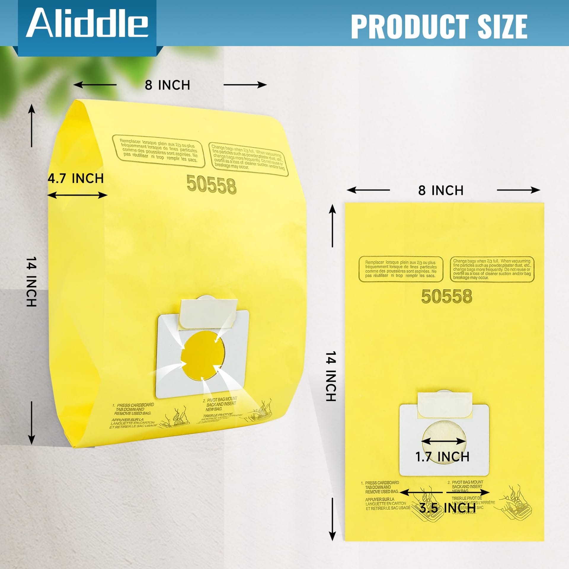 Budget-Friendly 5055 Vacuum Bags Replacement for Kenmore Canister Type C/Q 50555 50558 50557 - Pack of 12 - Review Image 3