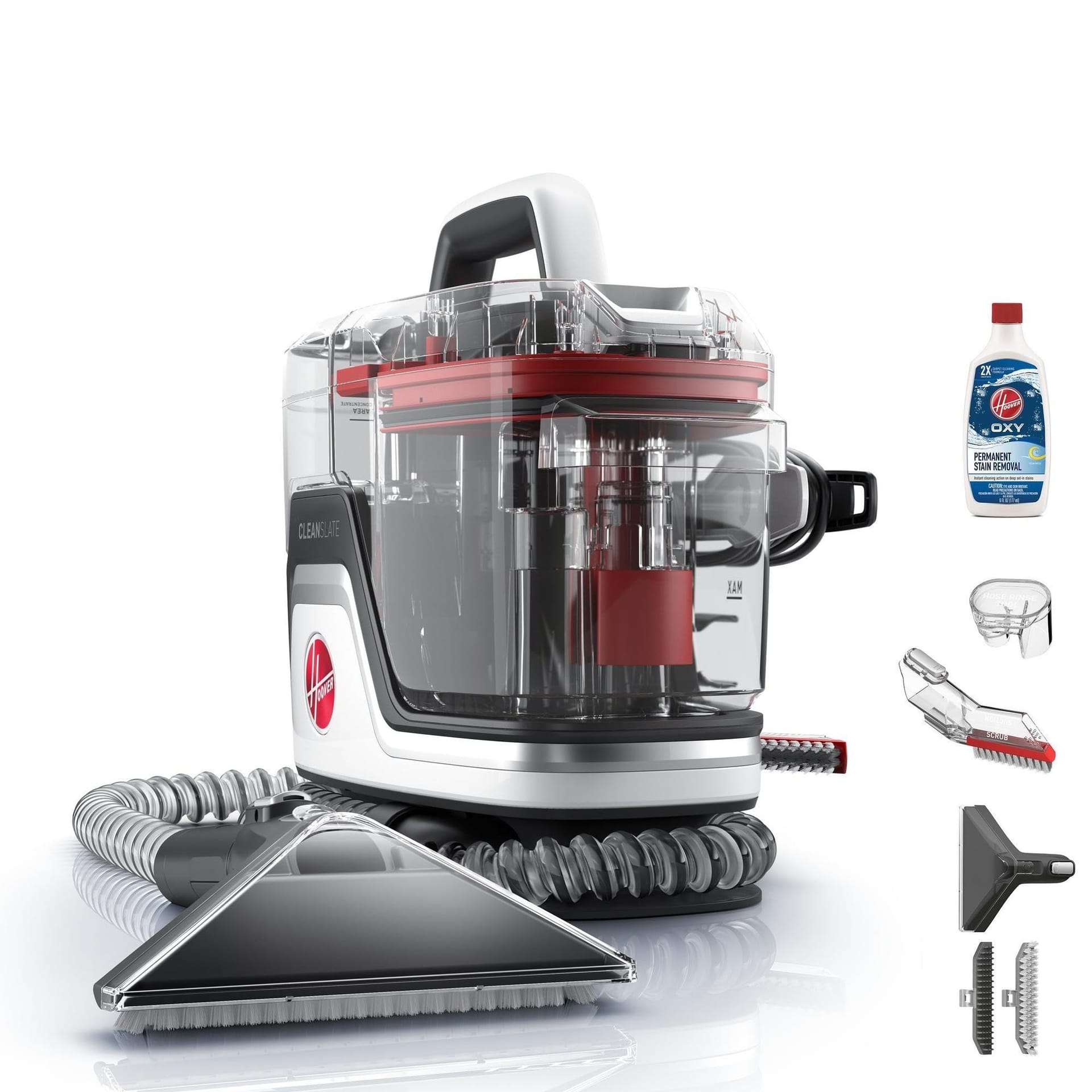 Hoover Cleanslate Portable Carpet Cleaner with Powerful Suction | Upholstery Spot Remover Machine for Pet Stains, Auto Detailing | Includes Carpet Cleaner Solution