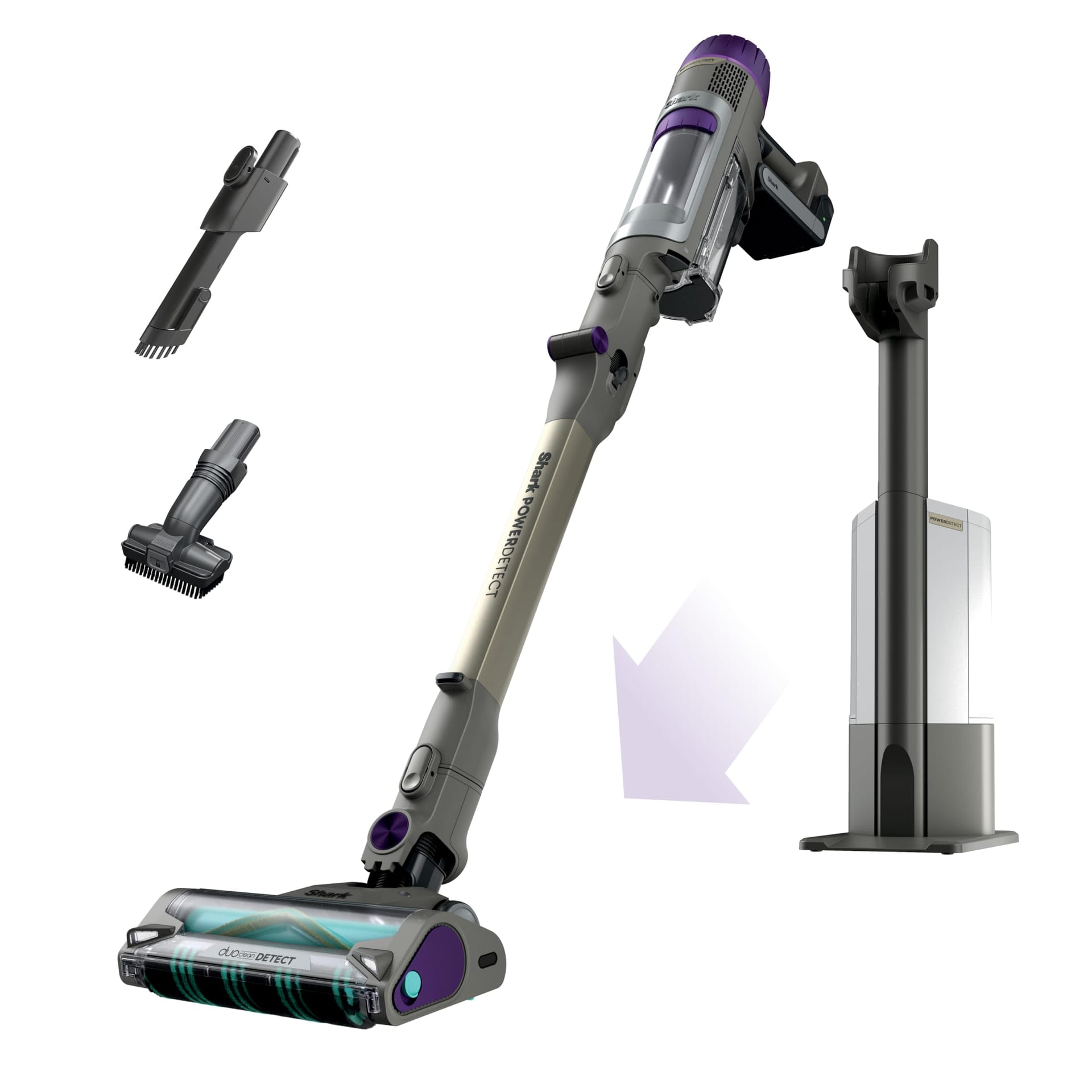 Shark Cordless Pet Hair Vacuum Cleaner with Powerdetect Clean & Empty System, HEPA Filter, Powerful Suction, Rechargeable - Dark Gray