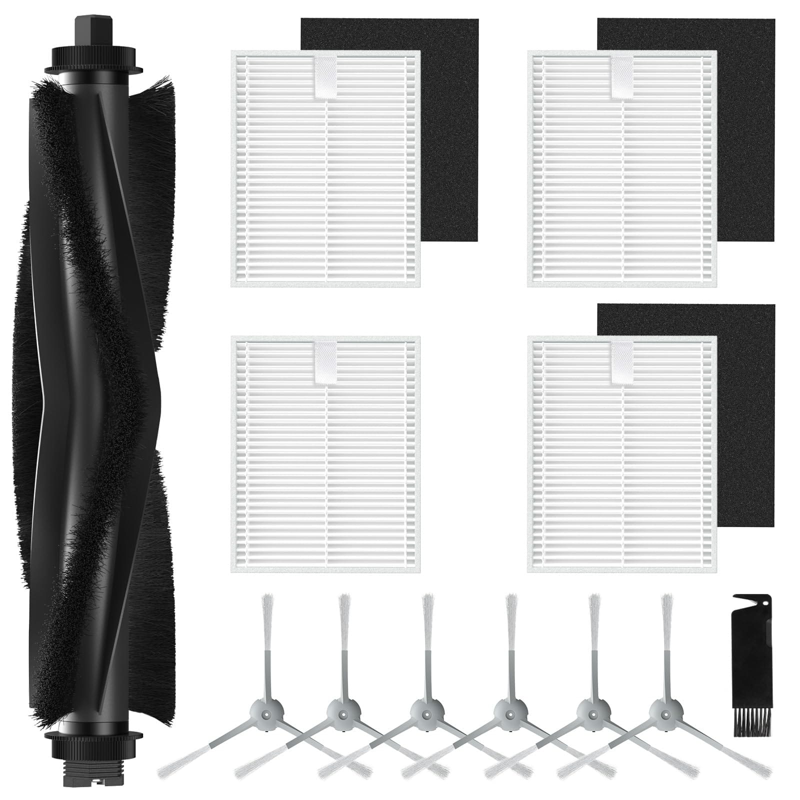12 Pack Replacement Accessories Kit Compatible With Eufy L60/L60 SES/L50/L50 SES Robot Vacuum - Roller Brush, HEPA Filter, Side Brush, Cleaning Brush
