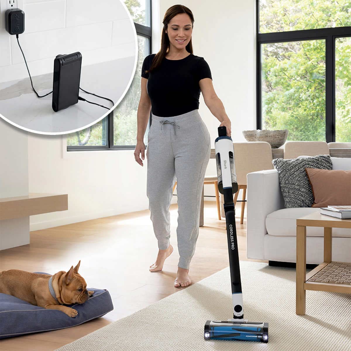 Renewed Shark Uz565H Pro Cordless Vacuum with Clean Sense IQ & Multiflex Technology, Powerfins Plus Brushroll, Duster Crevice Tool & Anti-Allergen Dusting Brush - White/Blue - Review Image 3