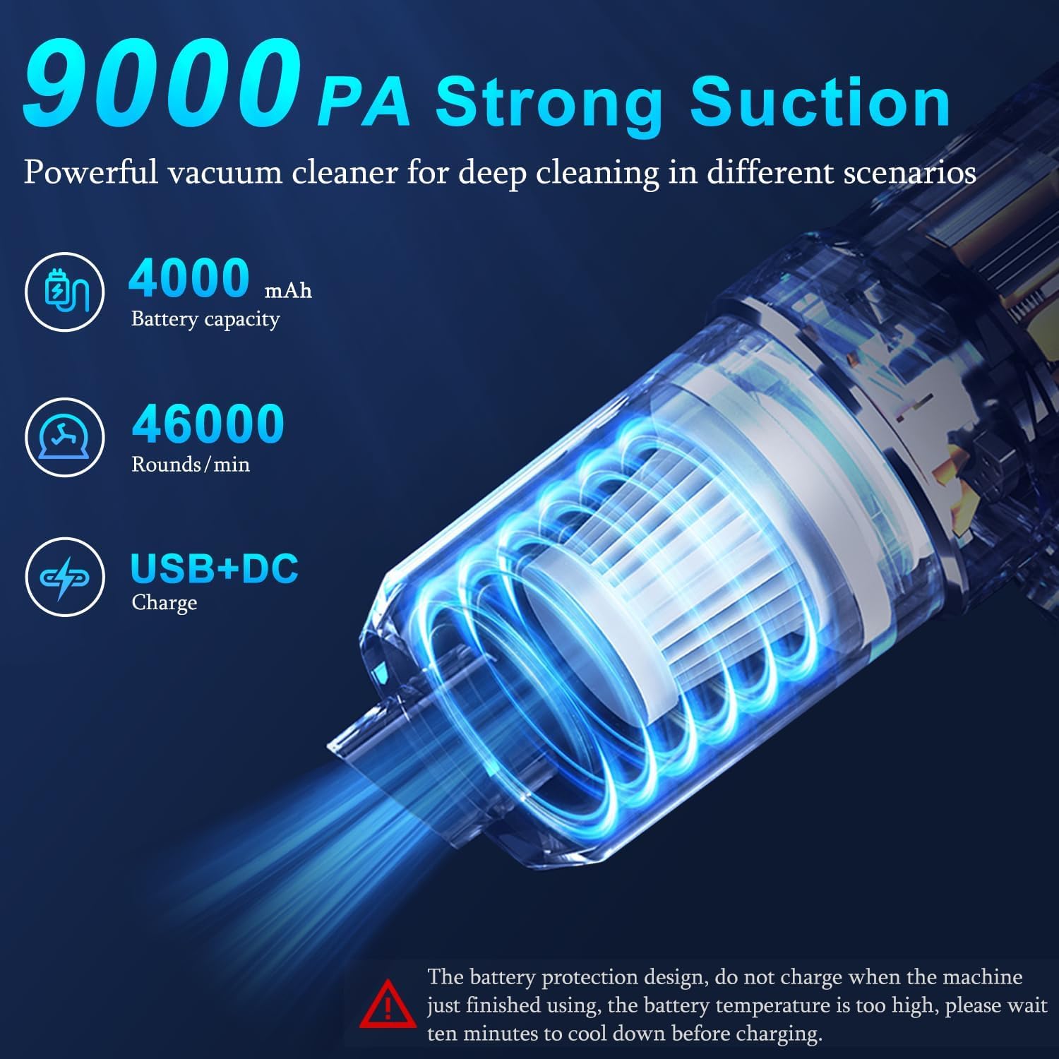 Powerful 2-in-1 Handheld Car Vacuum Cleaner and Air Duster with LED Light - Review Image 3