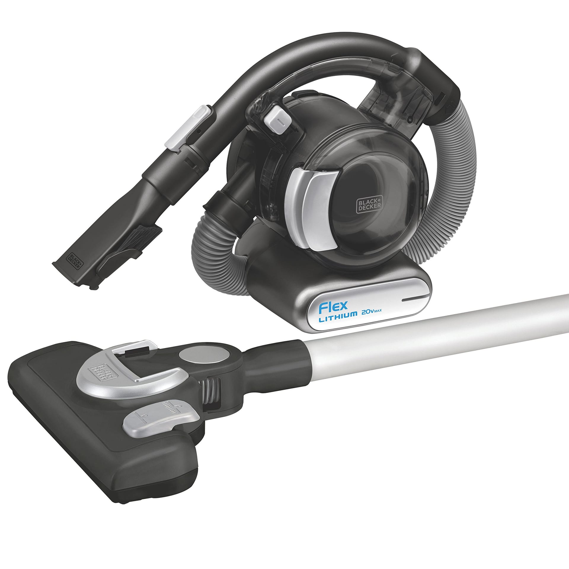 Black+Decker 20V Max Lithium Cordless Stick Vacuum with Floor Head and Pet Hair Brush (BDH2020FLFH) - Versatile & Portable Cleaning Solution