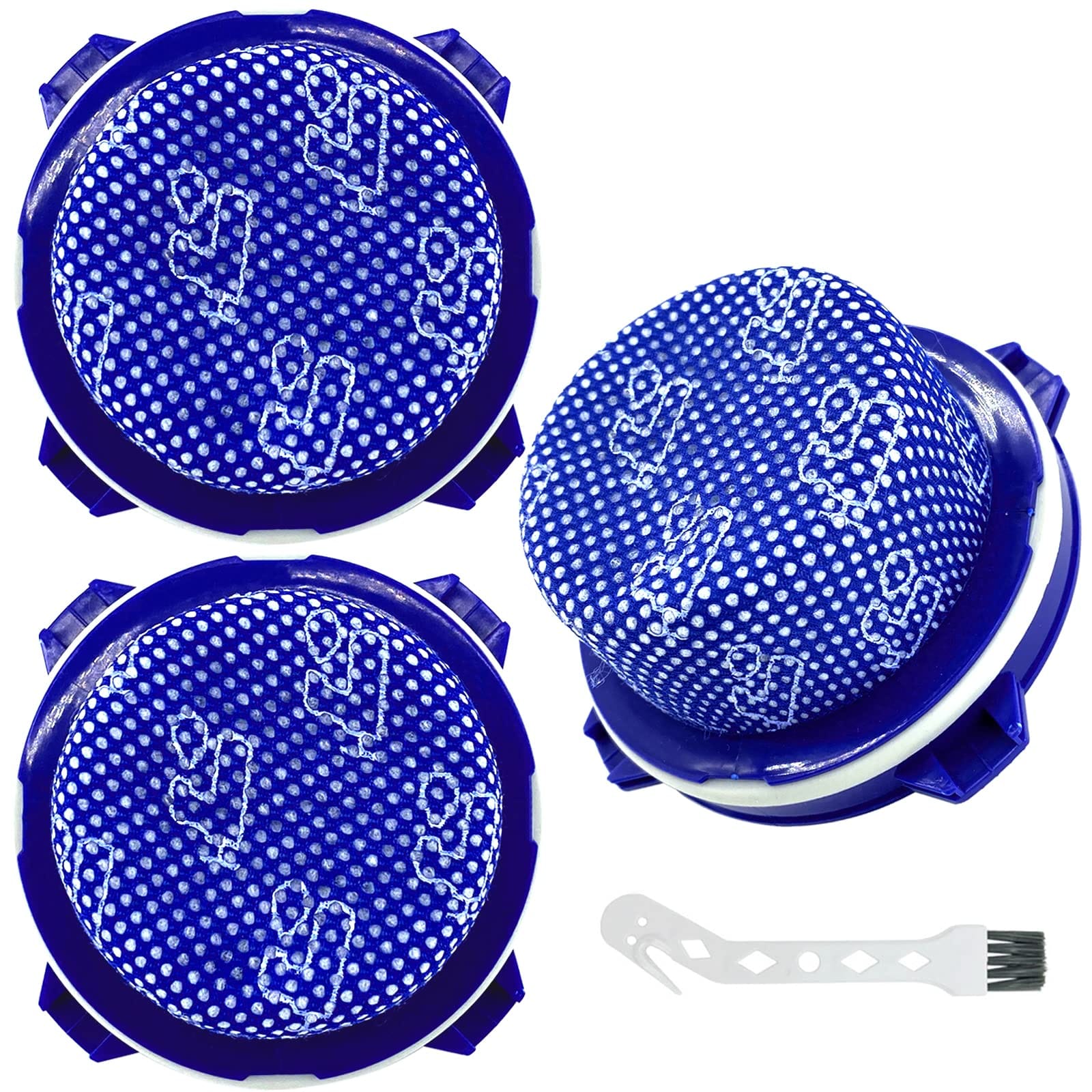 Washable Micro Filter 3 Pack Replacement Parts for Samsung Jet 70/70+/75/75+/90/60 Cordless Stick Vacuum Cleaners