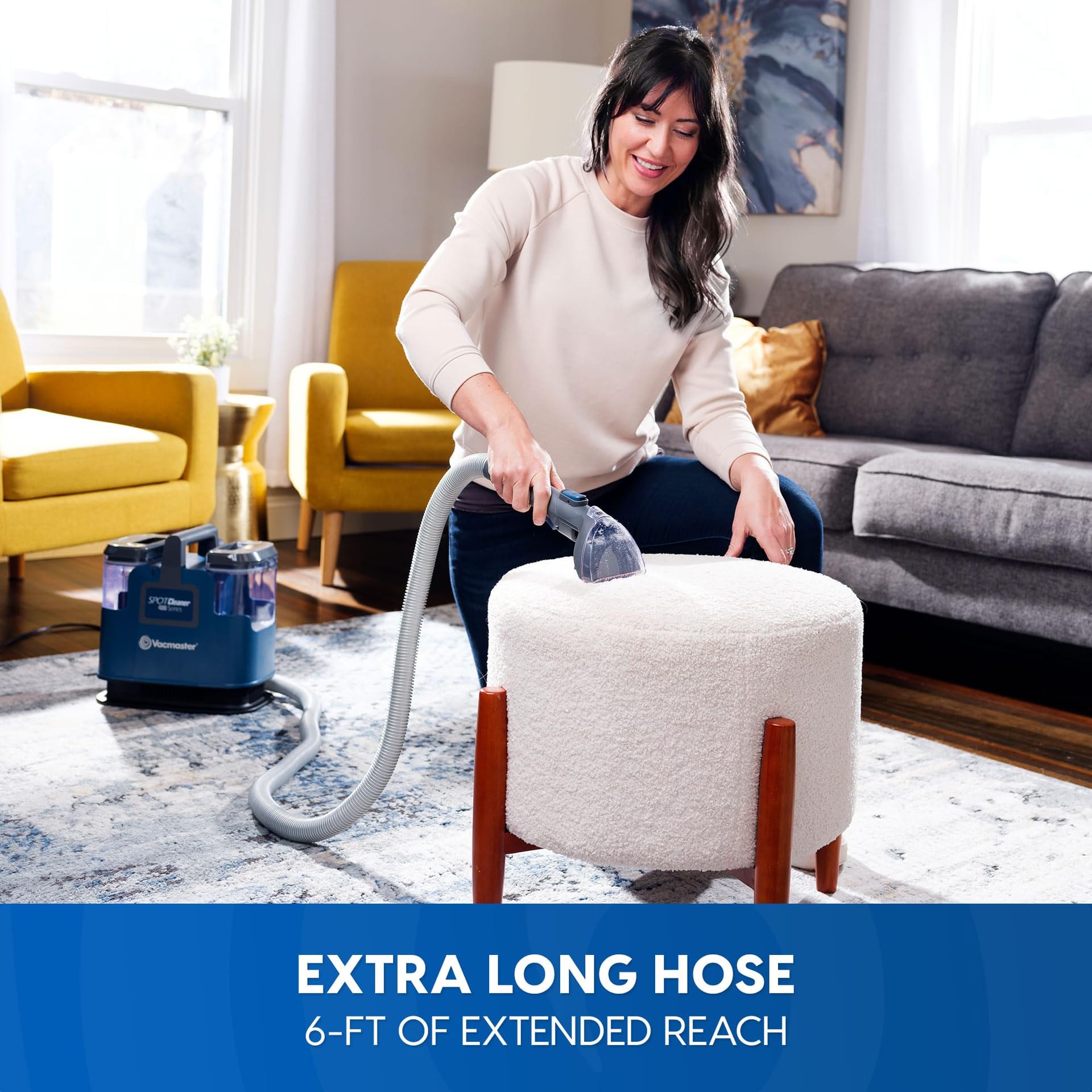 Vacmaster SCB301 400 Series Portable Upholstery Spot Cleaner with 15Kpa Power Suction for Pets, Area Rugs, and Couches - Blue - Review Image 3