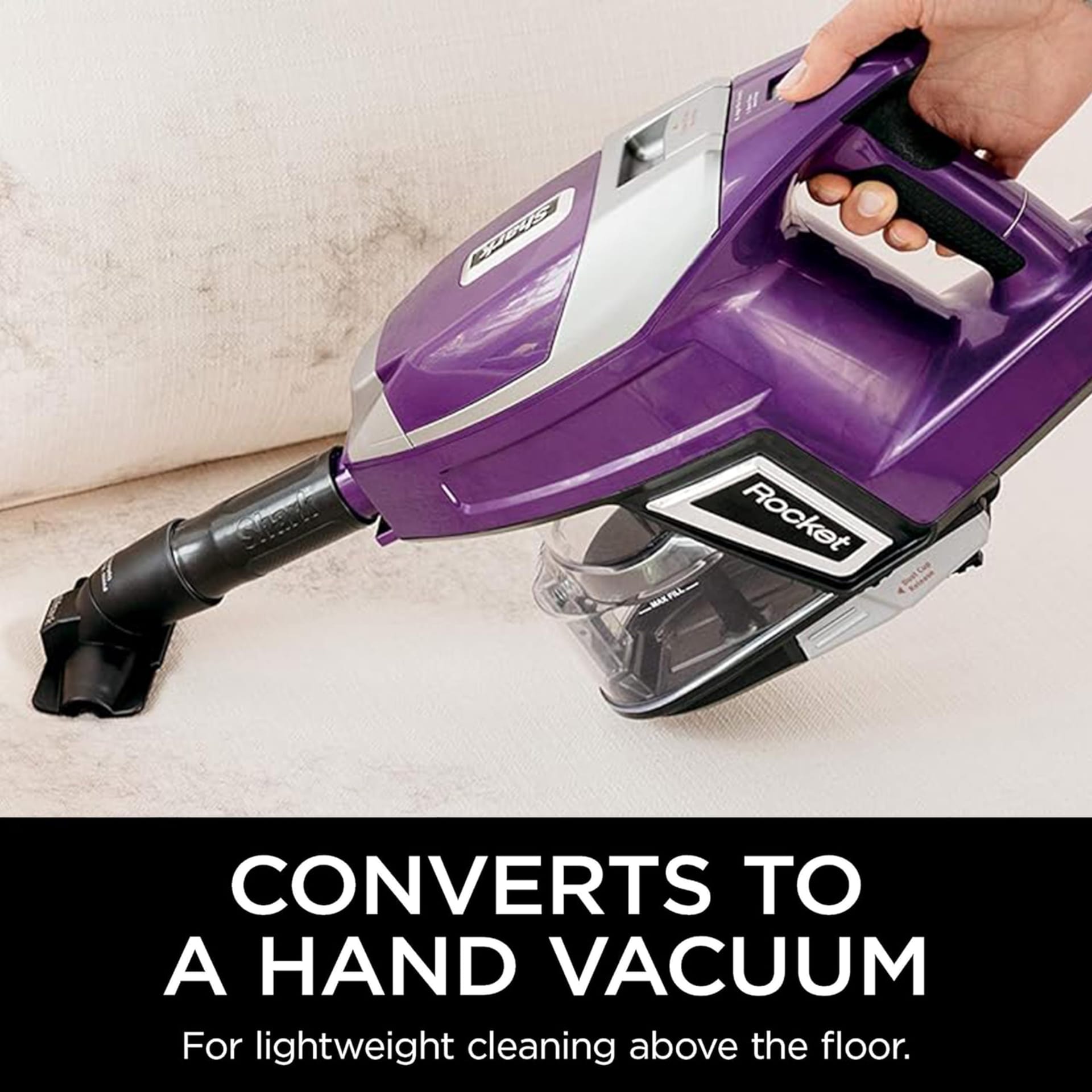 Shark Zs351 Rocket Corded Ultra-Light Vacuum with Zero-M Anti-Hair Wrap Technology, XL Dust Cup, Hand Vacuum Mode, Swivel Steering - Plum Purple - Review Image 5