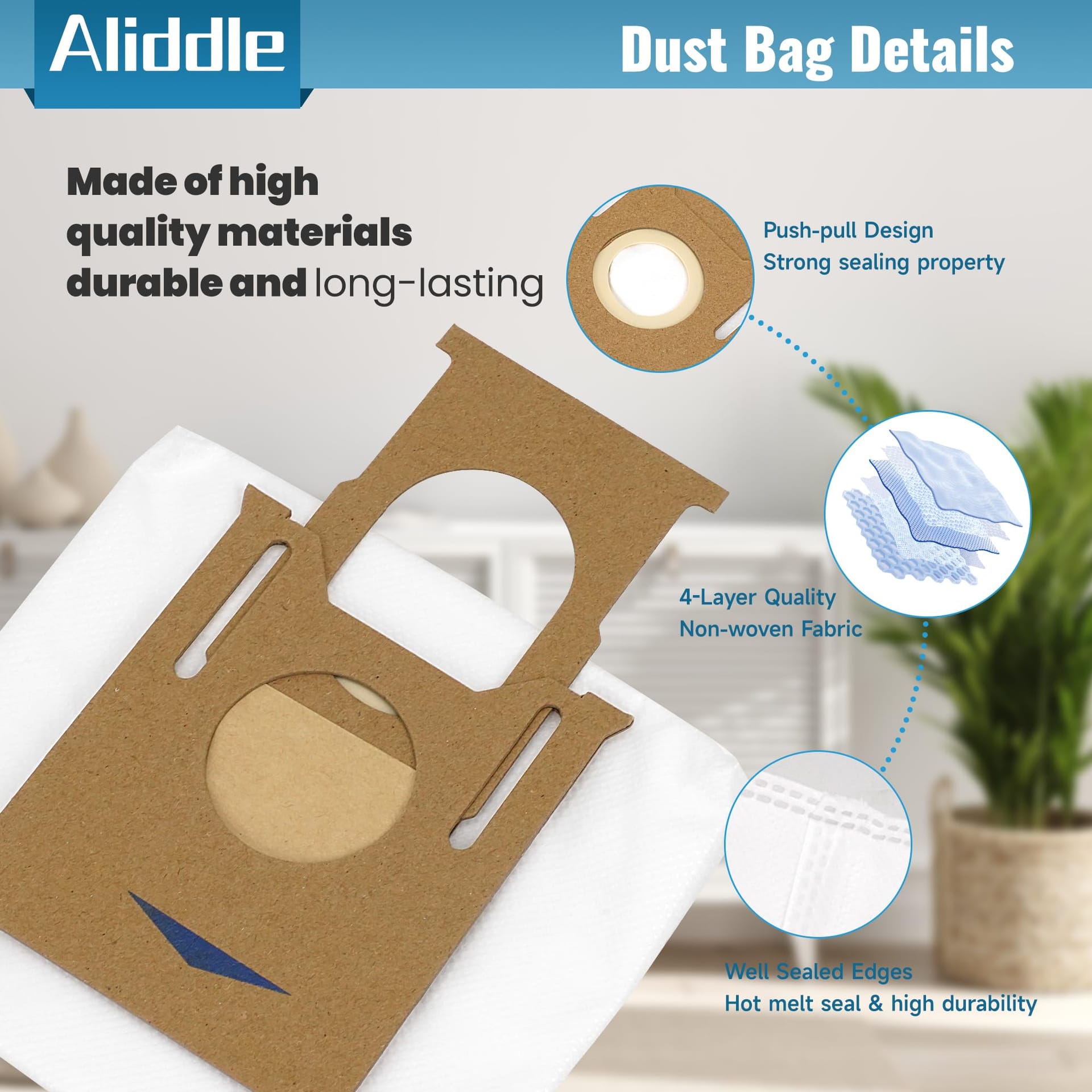 Pack of 10 T8 Dust Bags for Ecovacs Deebot Ozmo T8, T8+, T8 Aivi, N8 Pro Plus, N8 Pro, Dx93, Ddx96 - Compatible with Yeedi K781+, 2.5L Auto-Empty Station - Review Image 3
