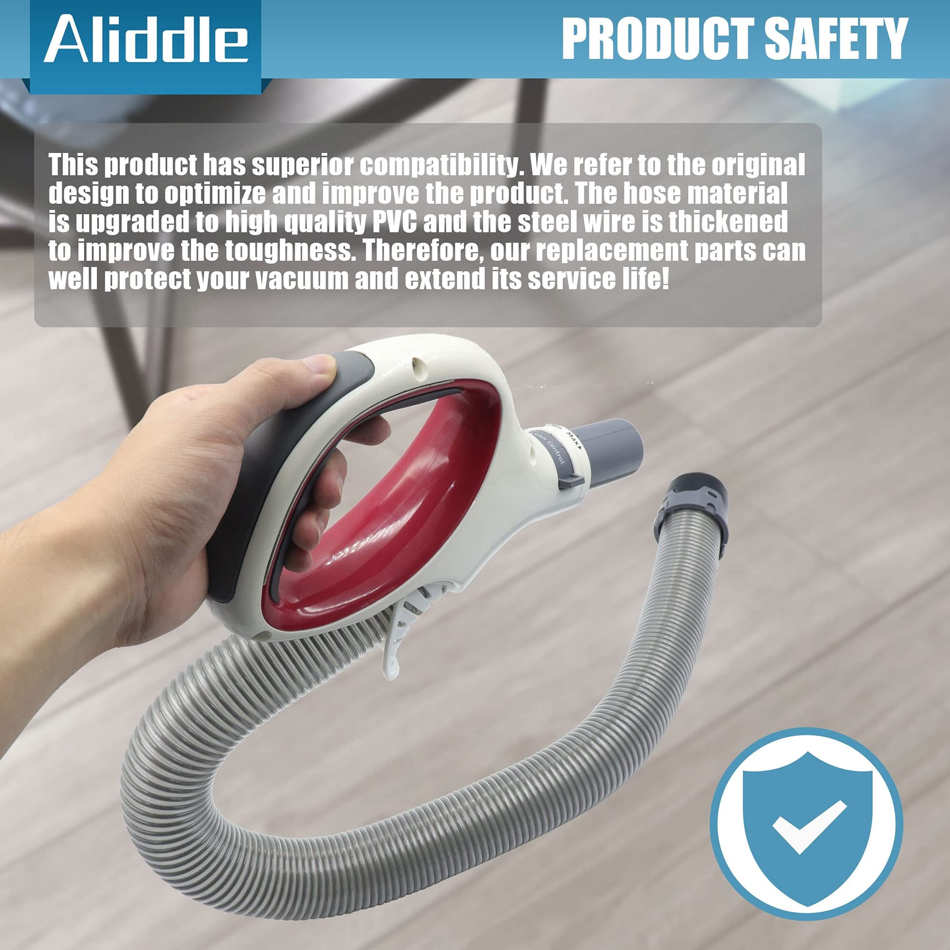 Upgraded Replacement Shark Rotator Professional Lift-Away Hose Handle - Compatible with Models NV500 NV501 NV501C NV502 NV505 NV510 NV520 NV520Q NV520QR NV520QPR UV560 (Red) - Review Image 5