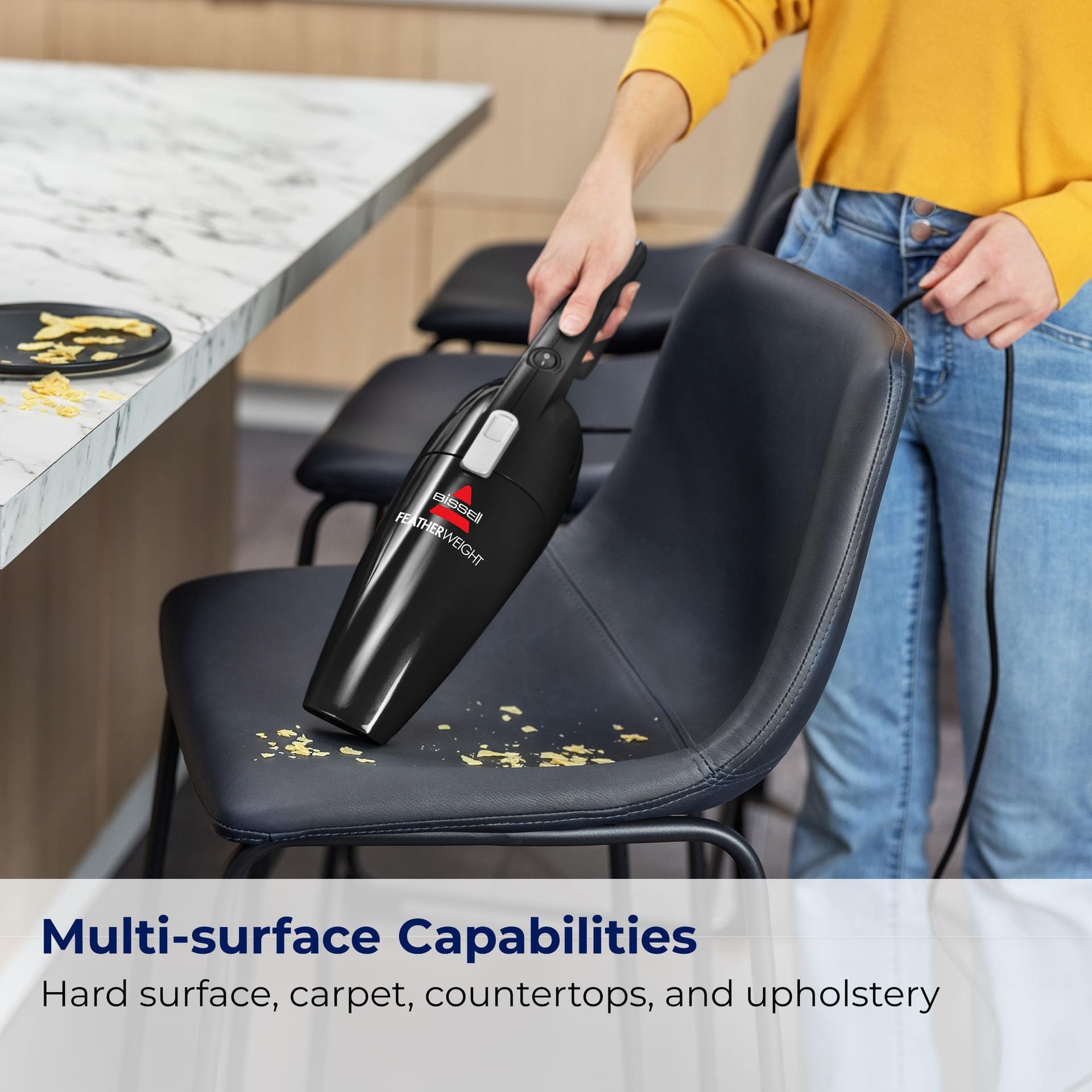 Lightweight Bagless Vacuum Cleaner with Crevice Tool - Bissell Featherweight Stick 2033M, Black - Review Image 5