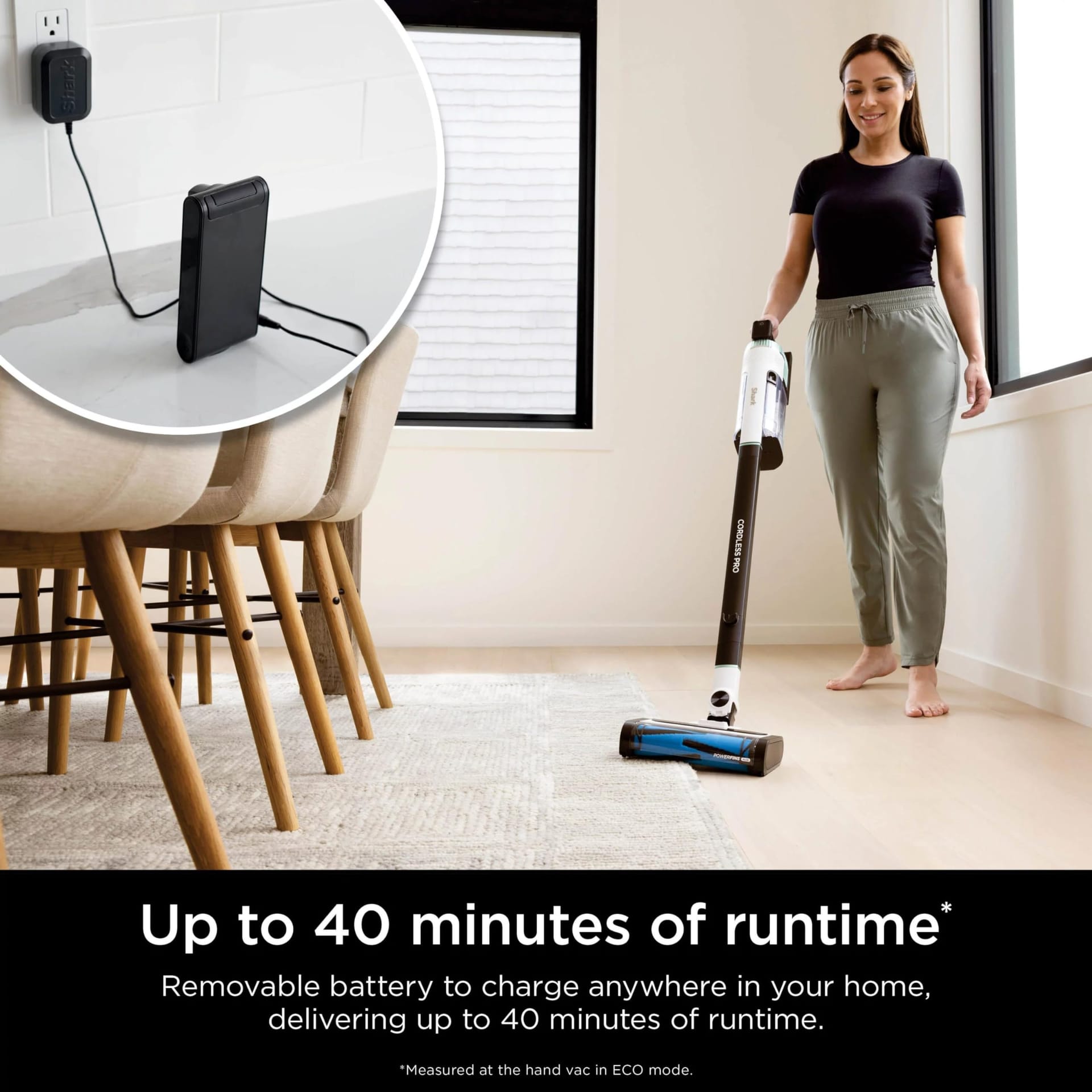 Renewed Shark Cordless Vacuum with Clean Sense IQ and PowerFins Plus Brushroll - Up to 40 Min Runtime, Pet Hair Vacuum, Mojito Color - Review Image 5