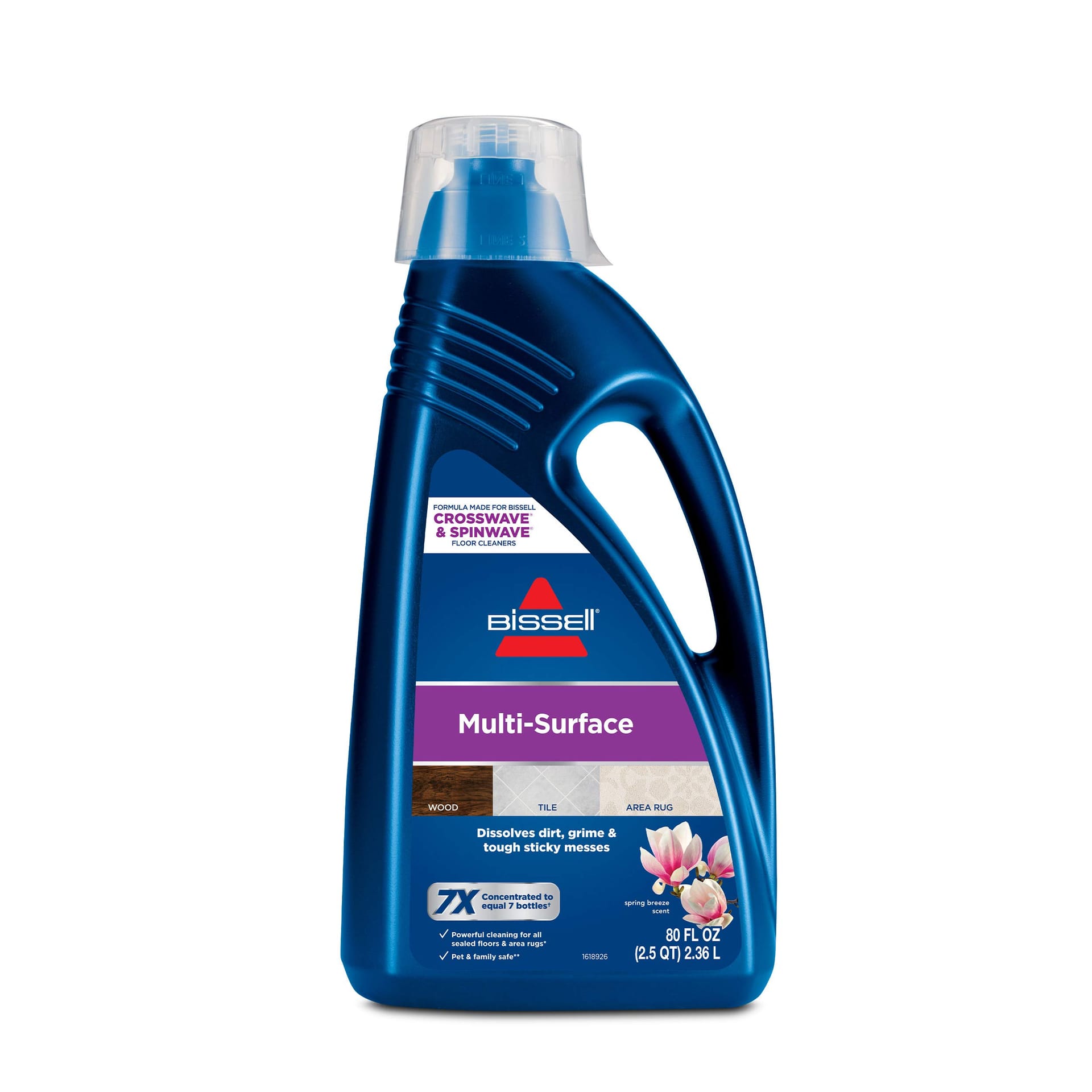 Bissell Multi-Surface Floor Cleaning Solution for Crosswave and Spinwave Machines (80 oz), Model 1789G
