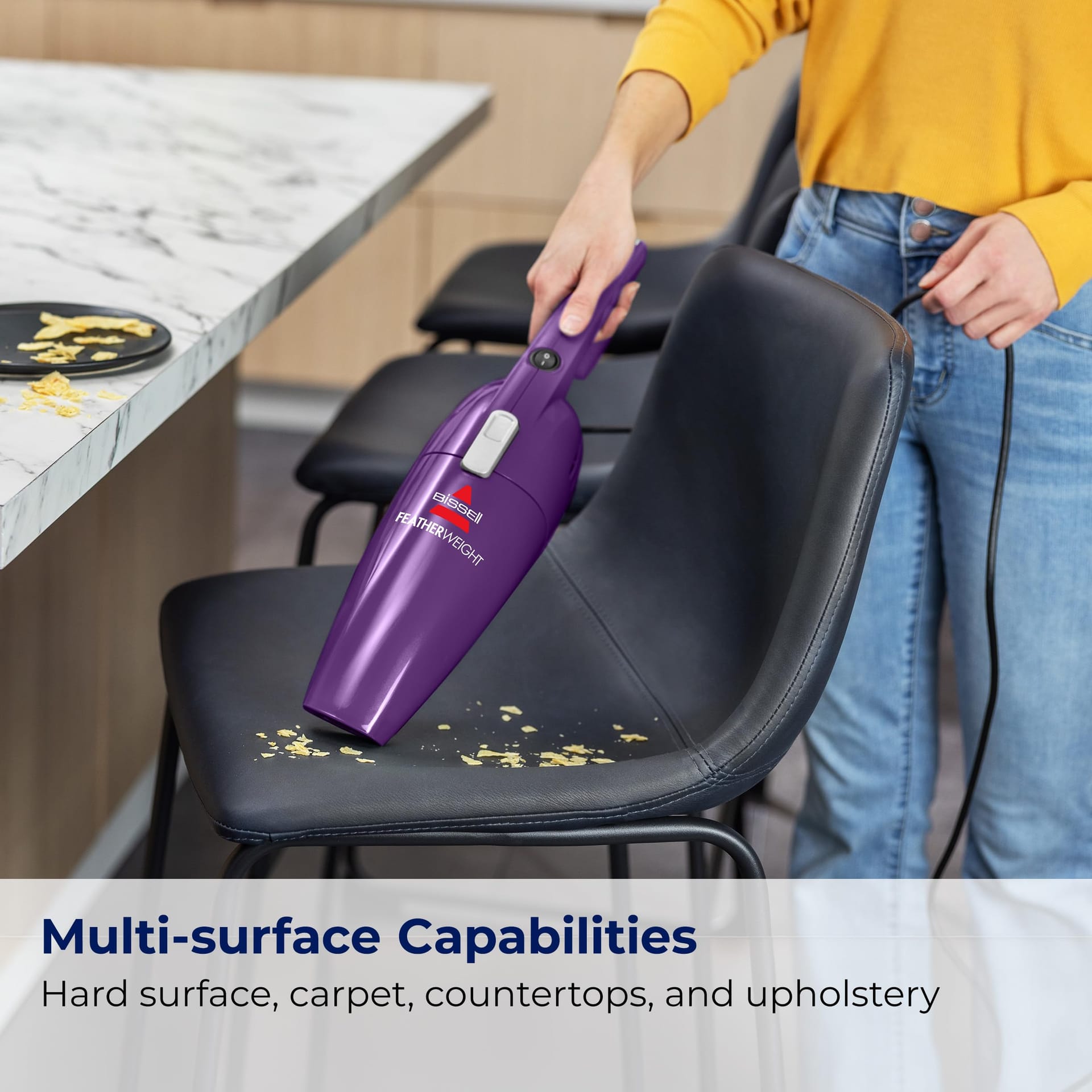 Lightweight Bissell Featherweight Stick Bagless Vacuum with Crevice Tool - Purple (20334)​ - Review Image 4