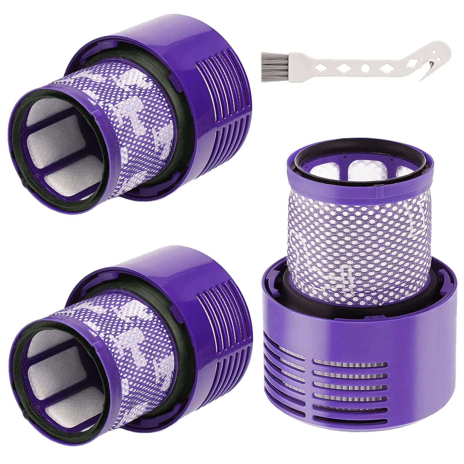 3 Pack HEPA Filters Replacement Parts for Dyson V10 Cyclone Series - Compatible with V10 Absolute, V10 Animal, V10 Total Clean, Sv12 - Replace Part # 969082-01