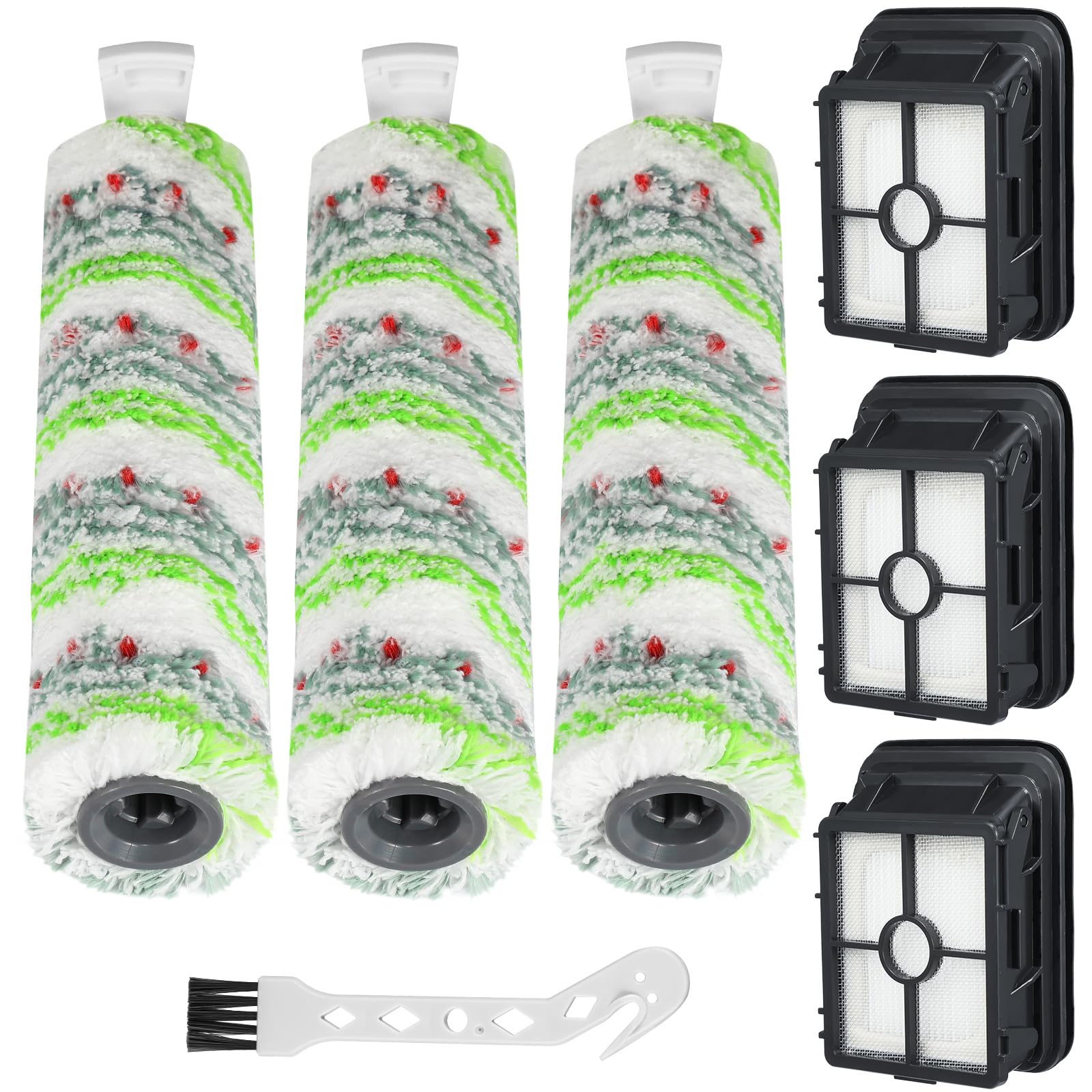 Multi-Surface Pet Brush Rolls and Vacuum Filters Compatible with Bissell Crosswave Max and Hydrosteam Vacuums