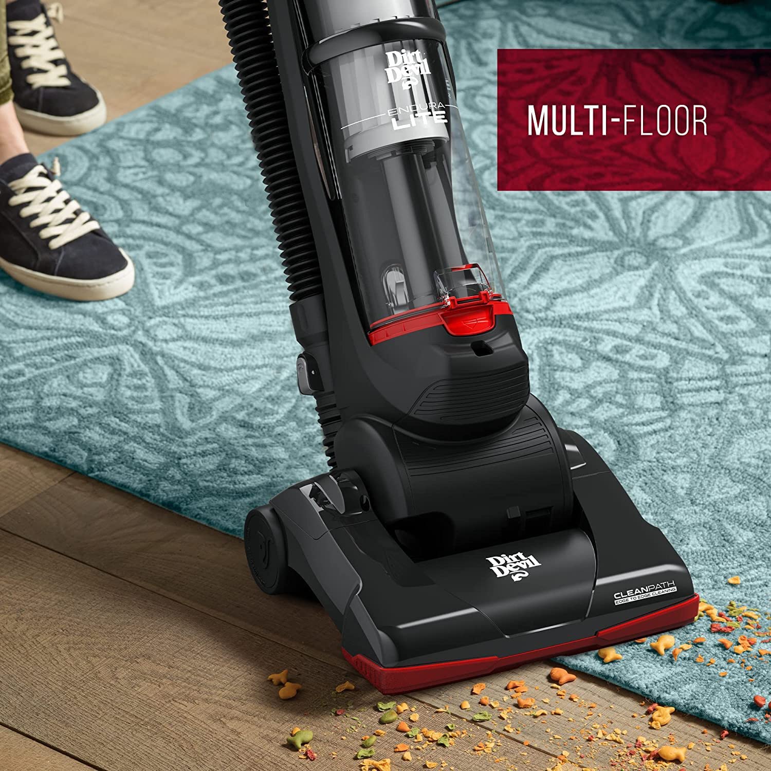 Lightweight Dirt Devil Endura Lite Bagless Vacuum Cleaner for Carpet and Hard Floors, Red - Review Image 3
