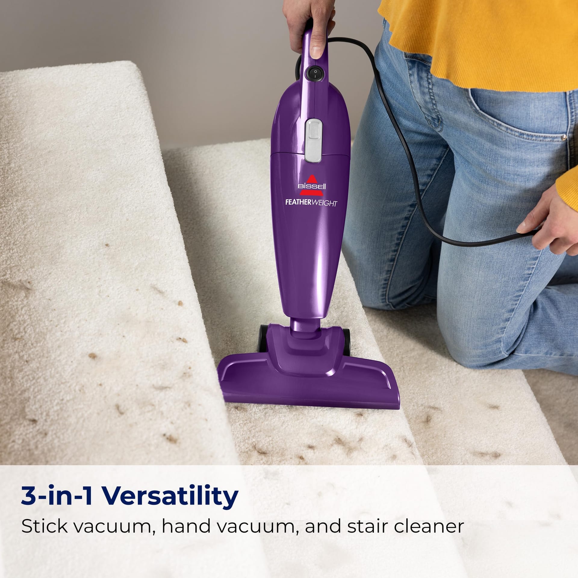 Lightweight Bissell Featherweight Stick Bagless Vacuum with Crevice Tool - Purple (20334)​ - Review Image 3